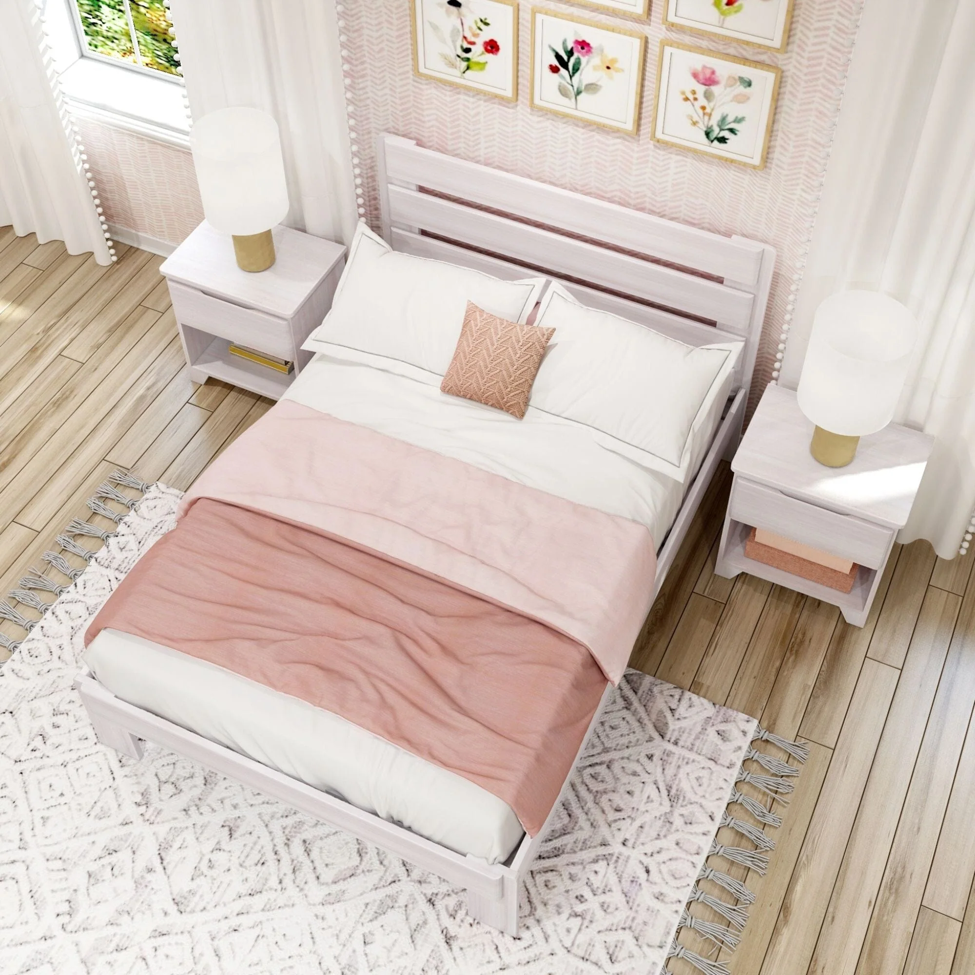Modern Farmhouse Full Plank Bed - Image 9