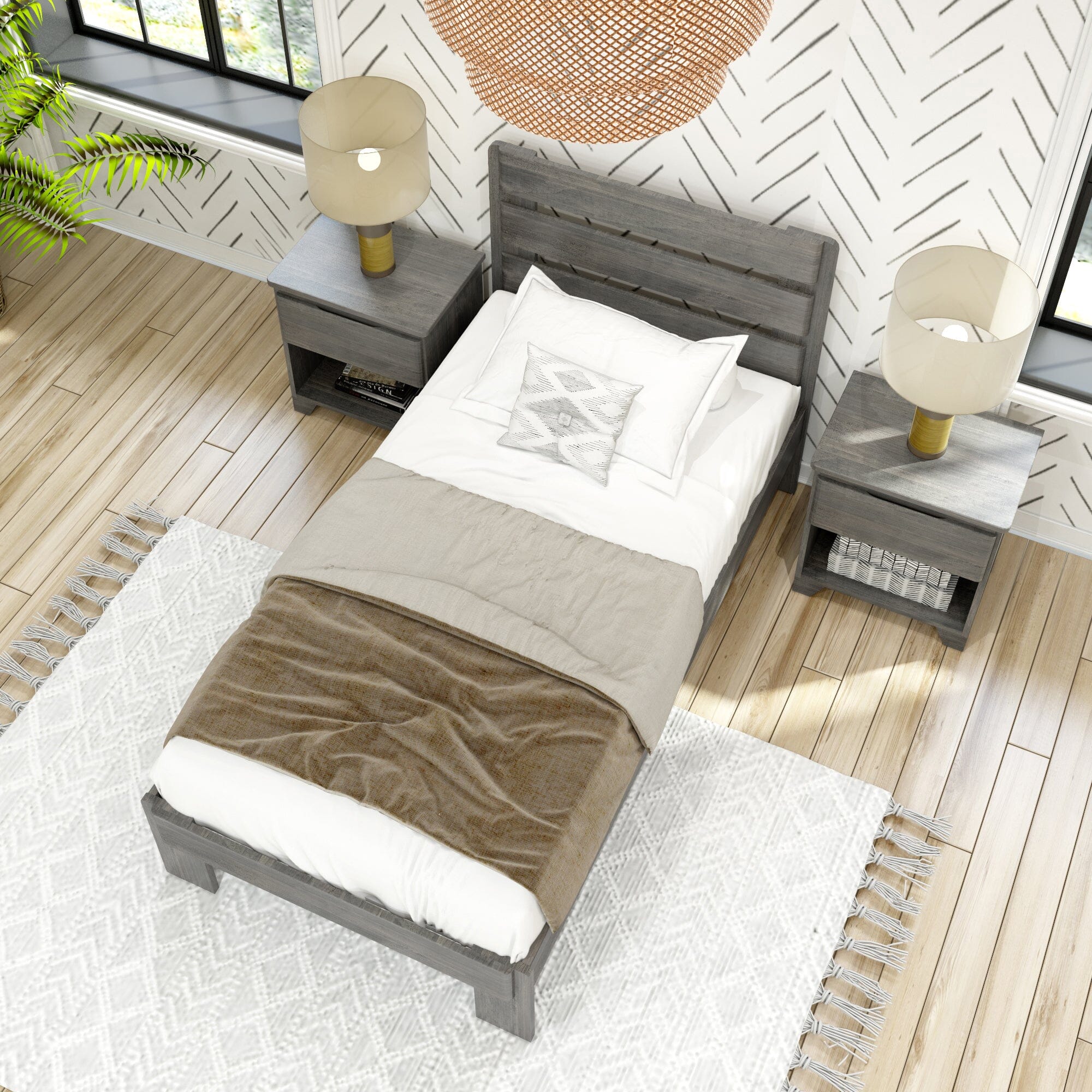 Modern Farmhouse Twin Plank Bed - Image 10