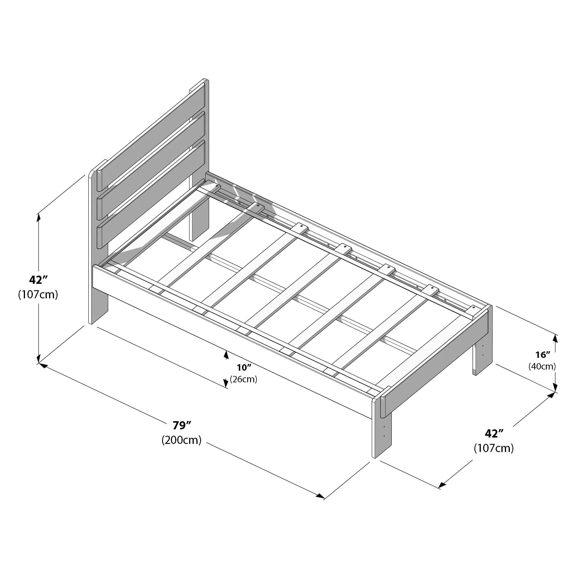 Modern Farmhouse Twin Plank Bed - Image 11