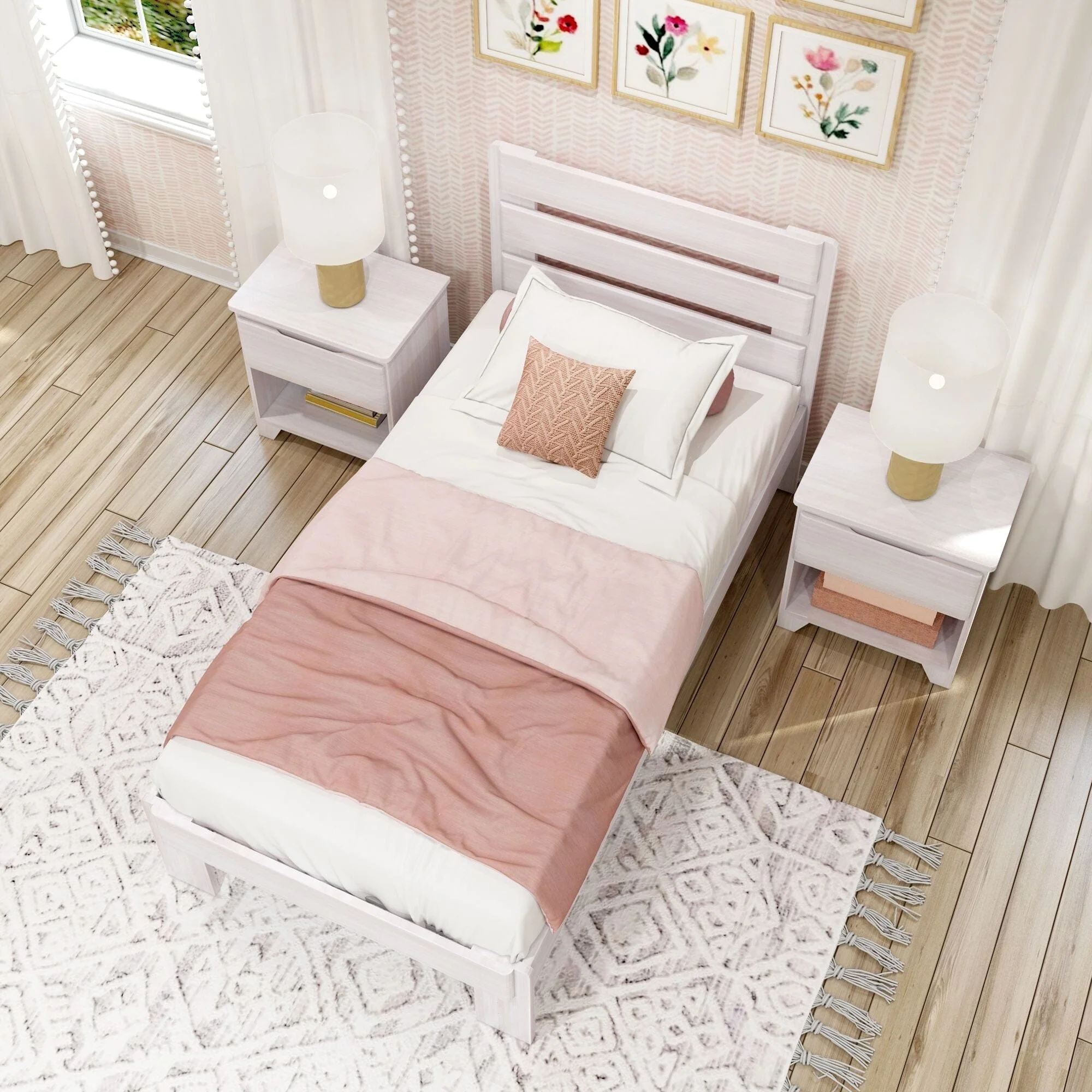 Modern Farmhouse Twin Plank Bed - Image 9