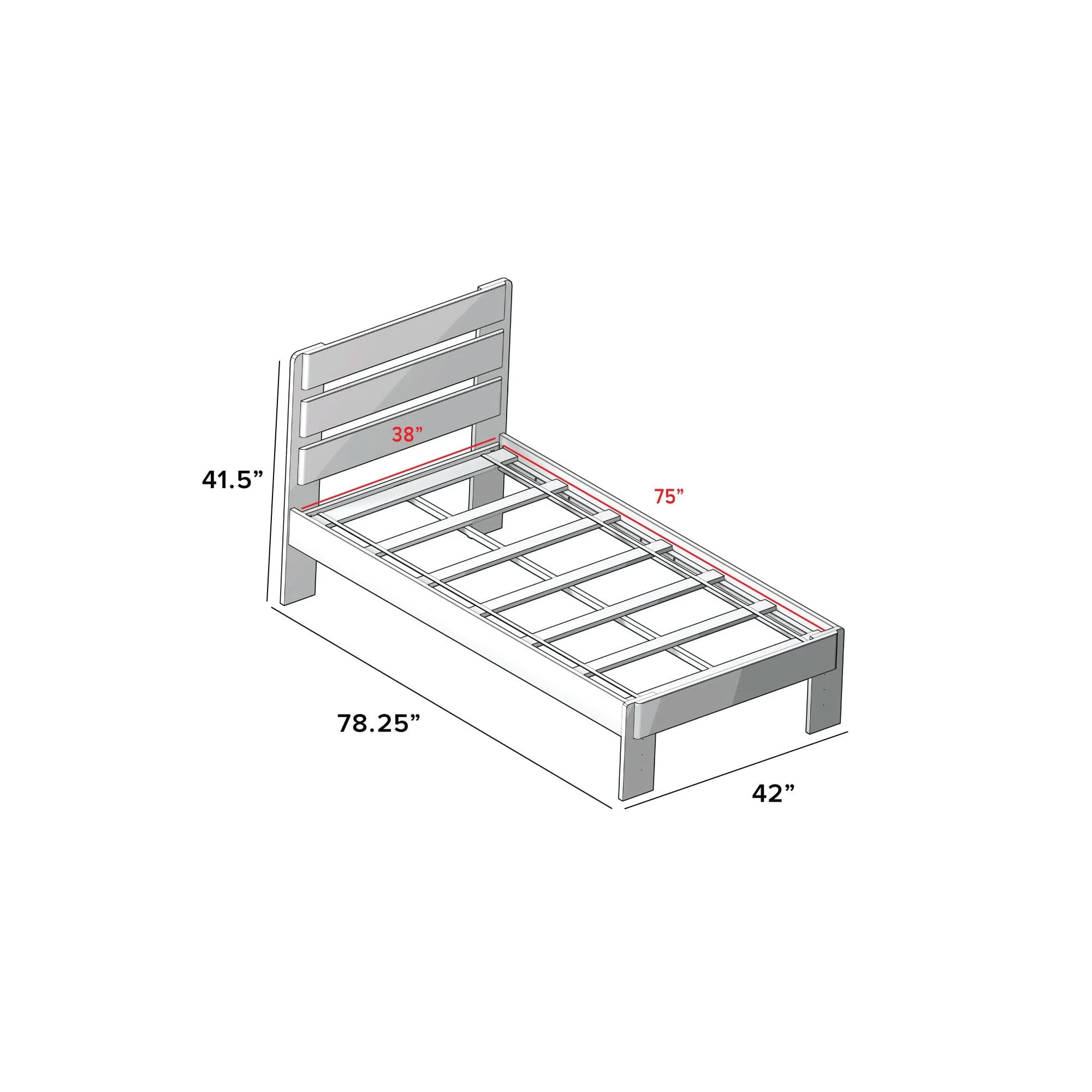 Modern Farmhouse Twin Plank Bed With Storage Drawers - Image 11