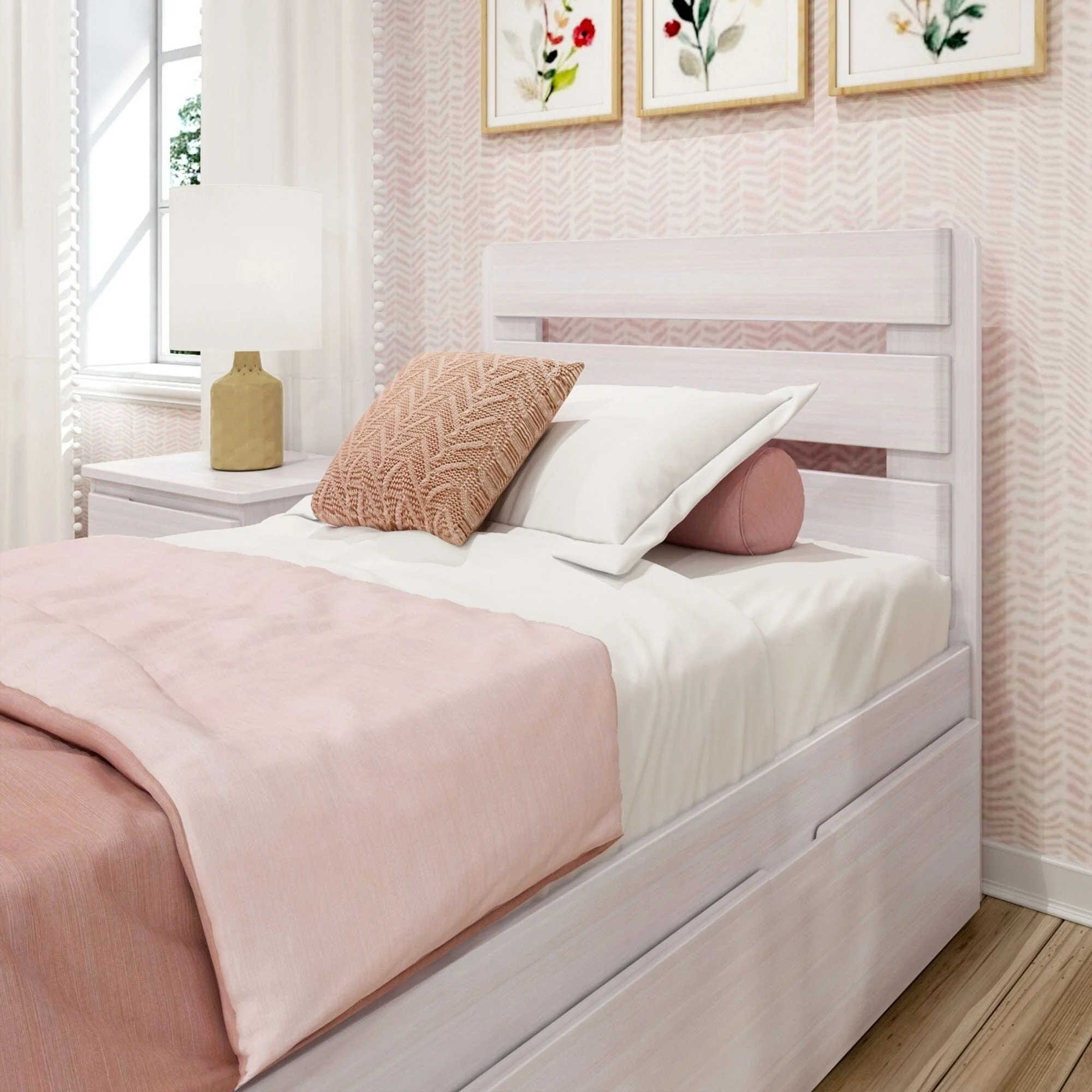 Modern Farmhouse Twin Plank Bed With Trundle - Image 7
