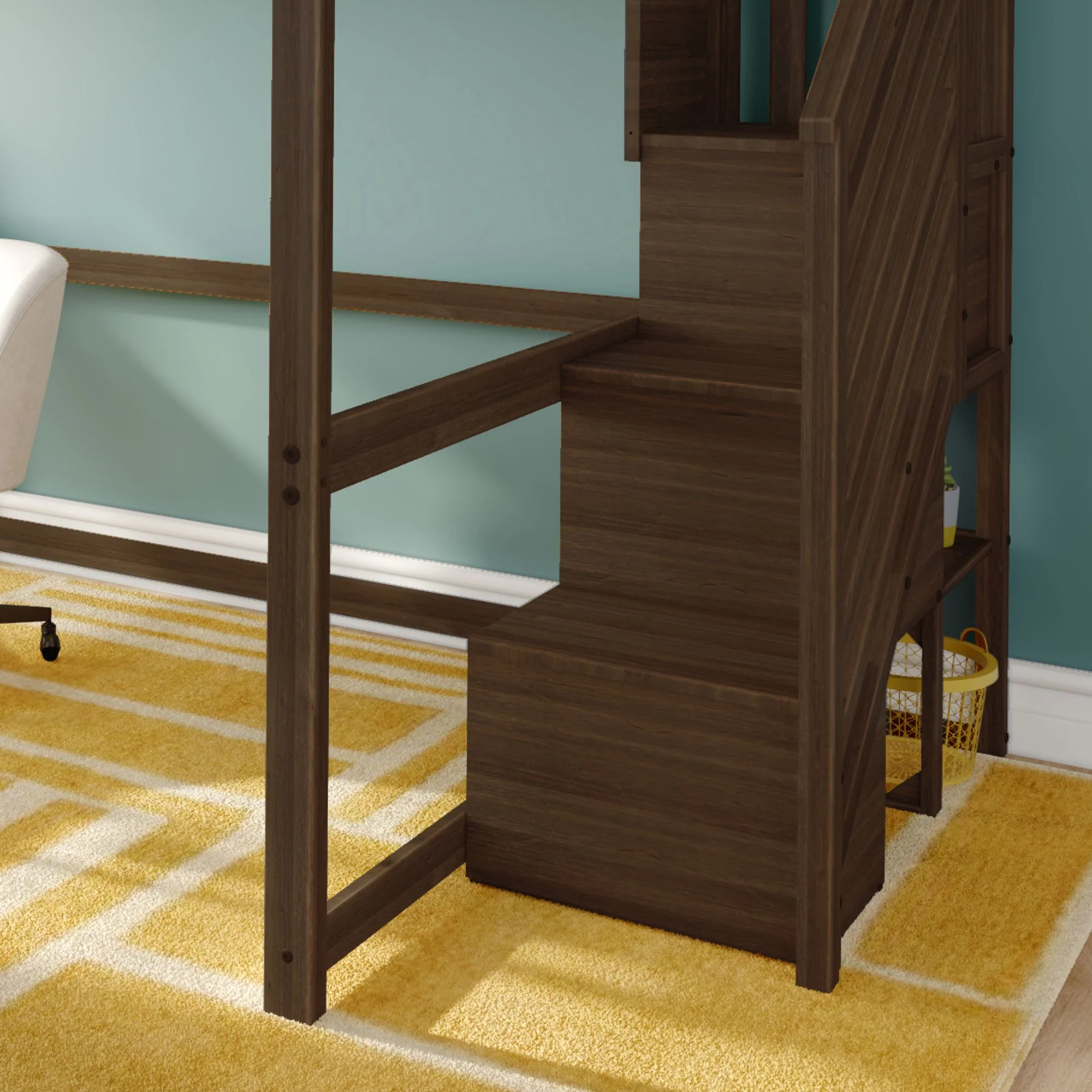 Full Loft Bed With Desk & Stairs - Image 14