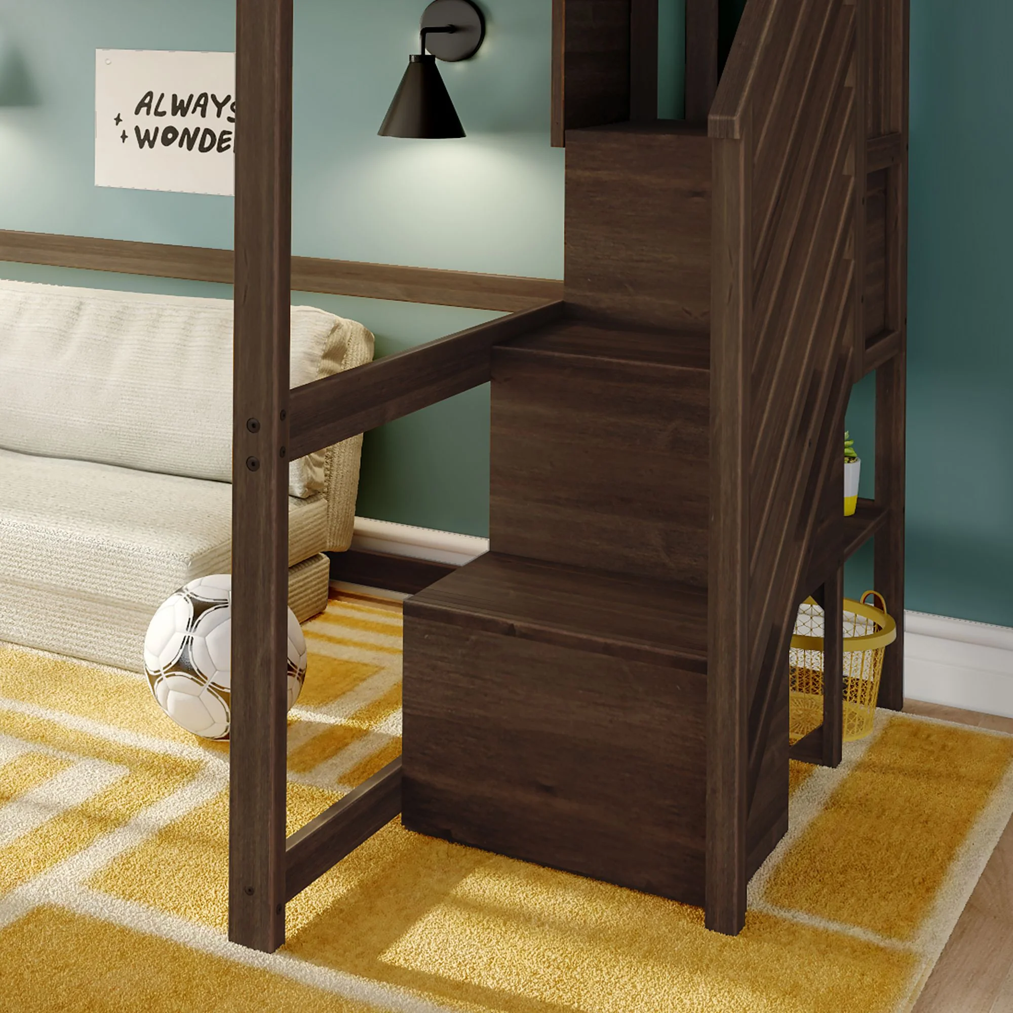 Full Loft Bed With Stairs - Image 13