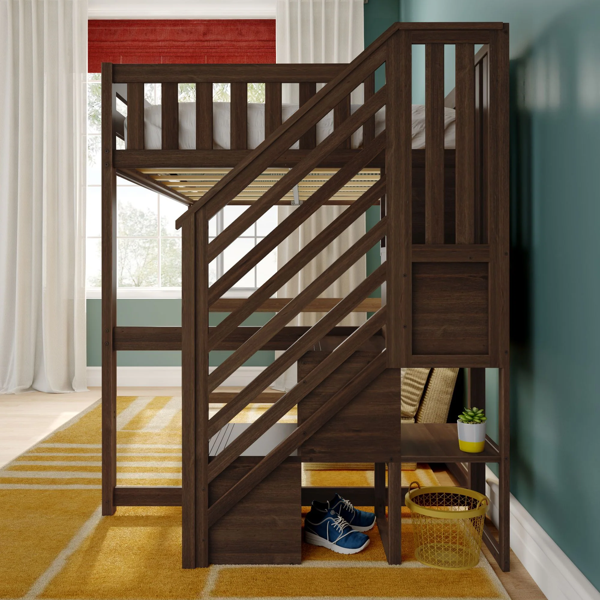 Full Loft Bed With Stairs - Image 16