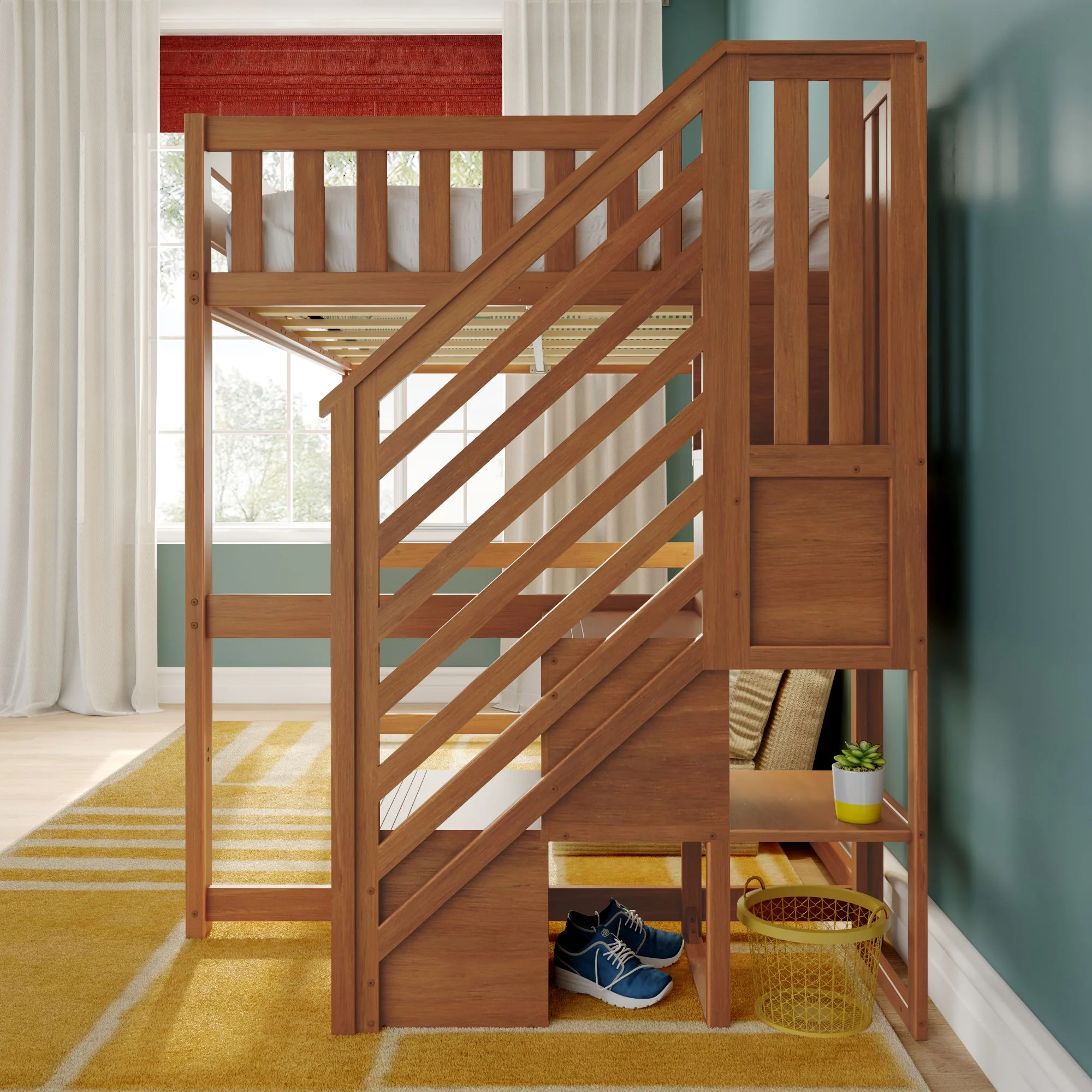 Full Loft Bed With Stairs - Image 17