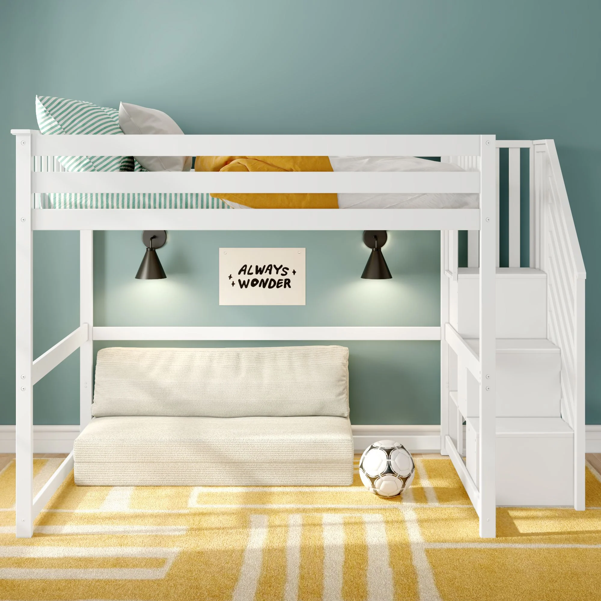 Full Loft Bed With Stairs - Image 6