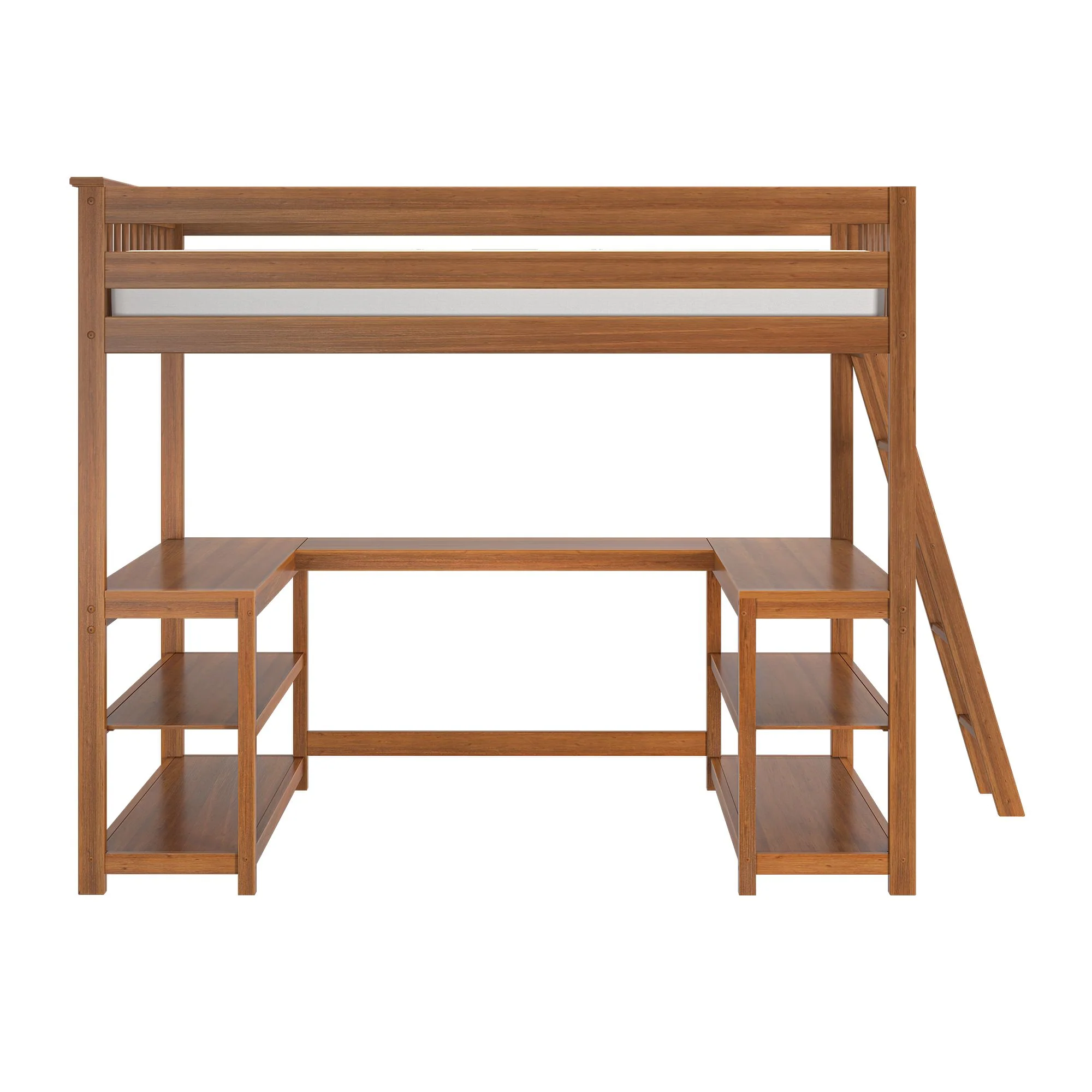 Full Loft Bed With Wraparound Desk & Ladder On End - Image 10