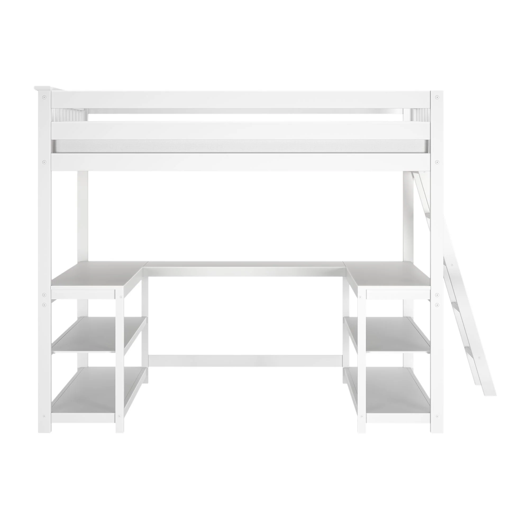 Full Loft Bed With Wraparound Desk & Ladder On End - Image 11