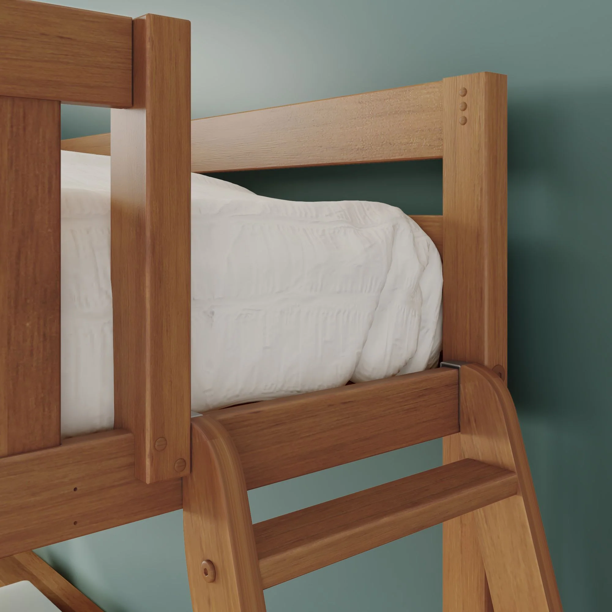 Full Loft Bed With Wraparound Desk & Ladder On End - Image 13