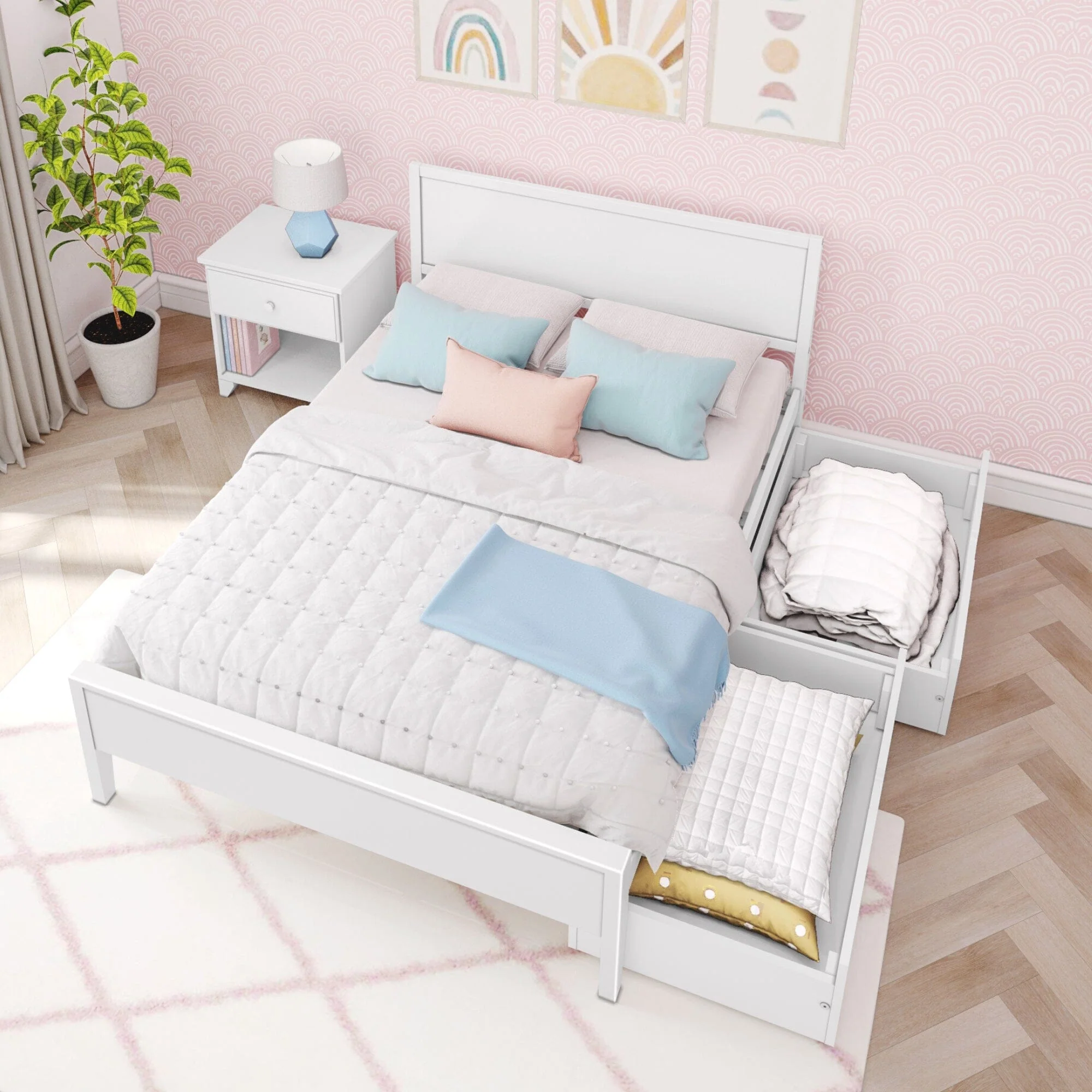 Full Panel Bed With Storage Drawers - Image 16