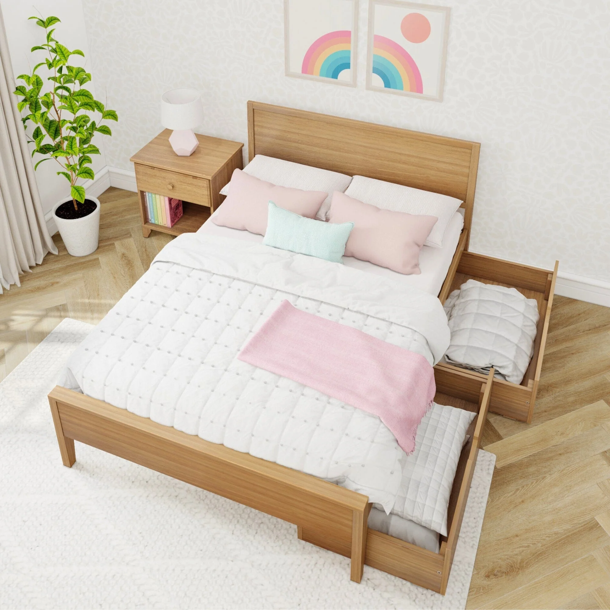 Full Panel Bed With Storage Drawers - Image 17