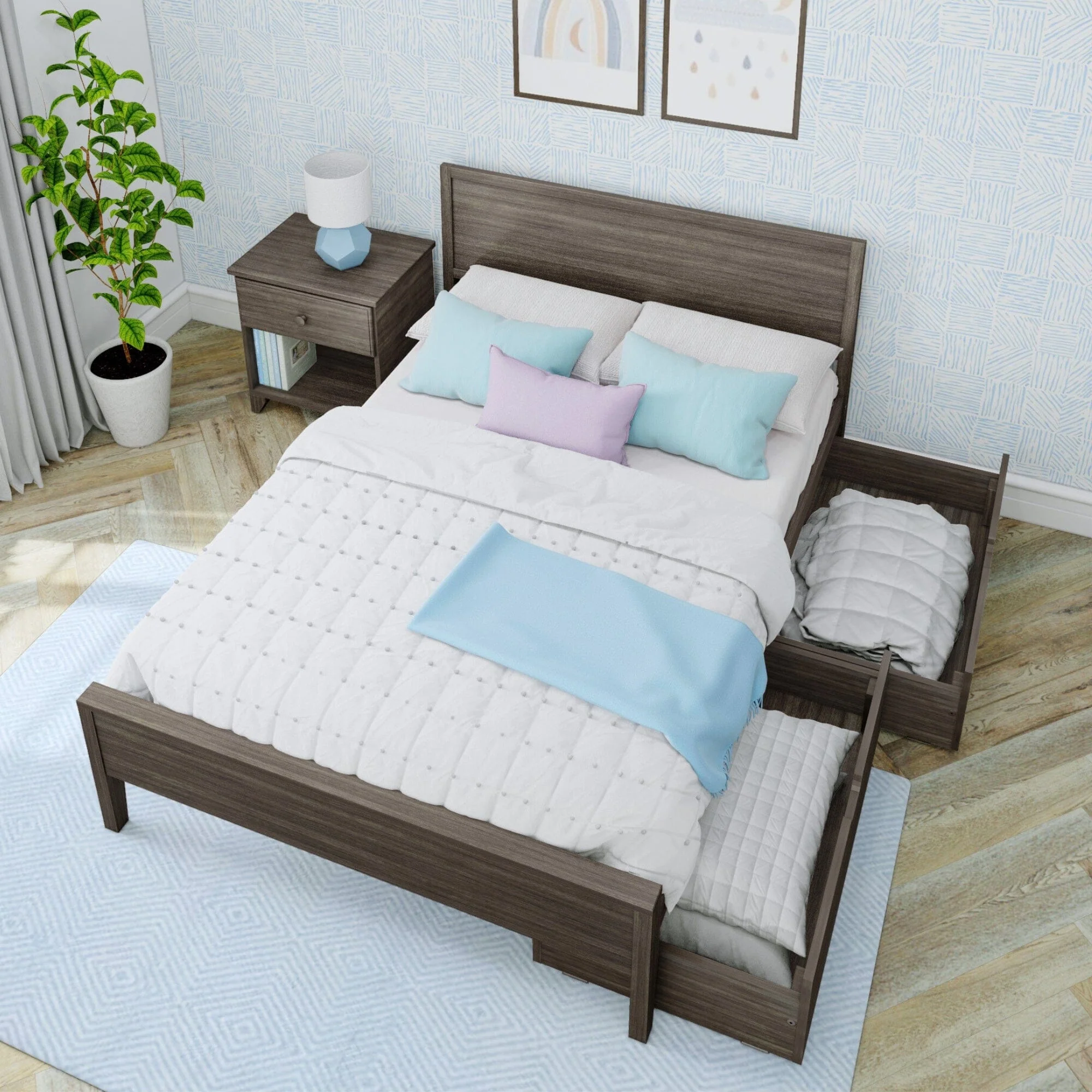 Full Panel Bed With Storage Drawers - Image 18
