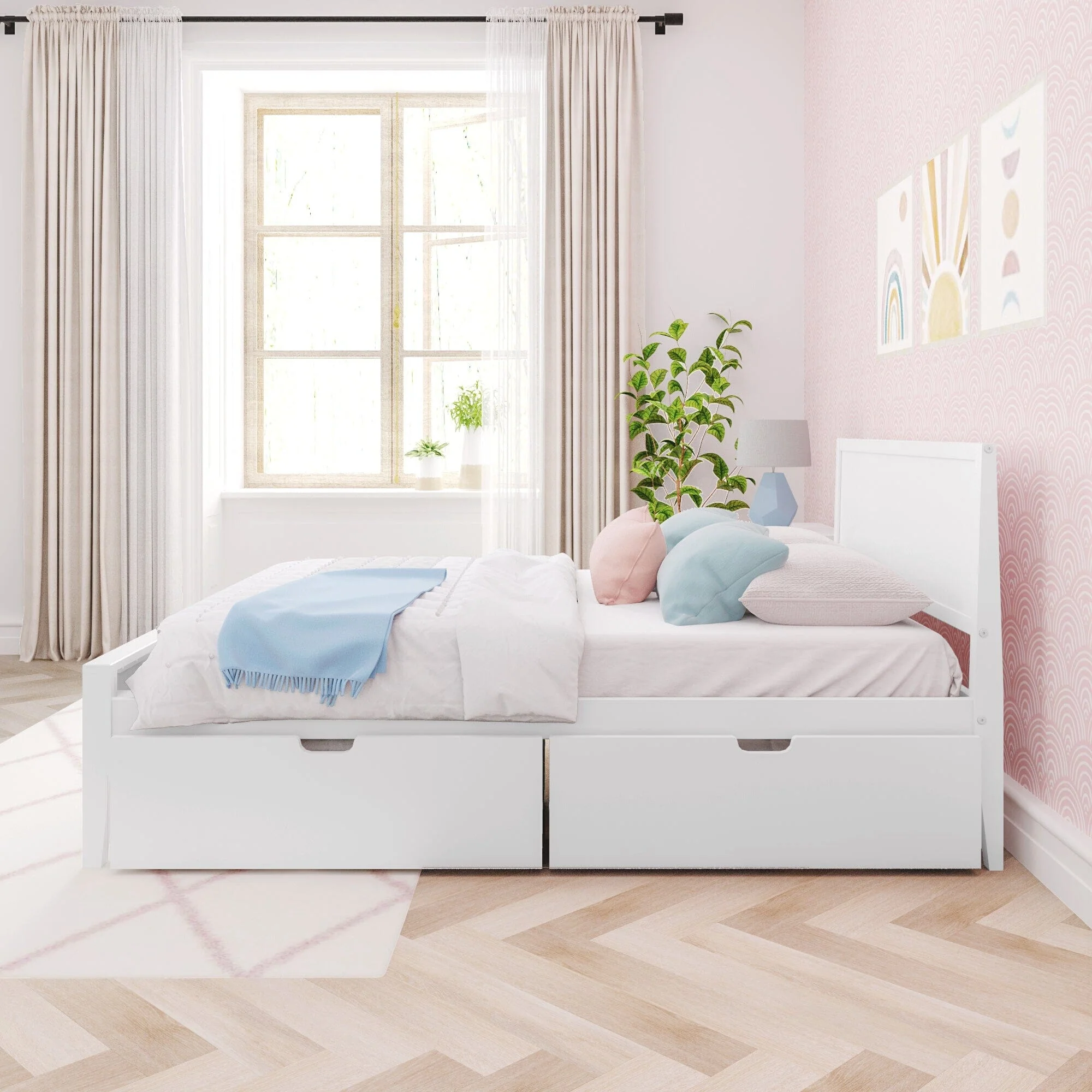 Full Panel Bed With Storage Drawers - Image 4