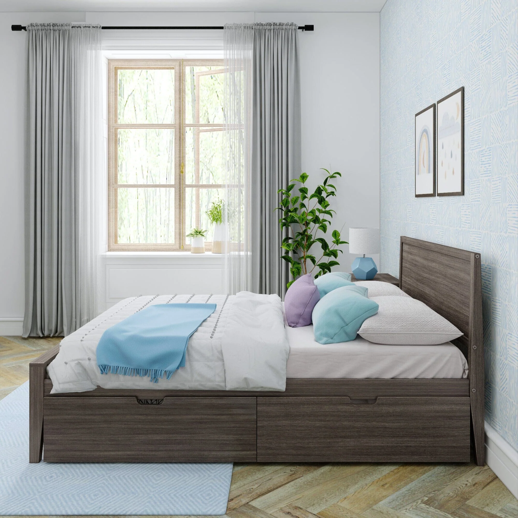 Full Panel Bed With Storage Drawers - Image 6