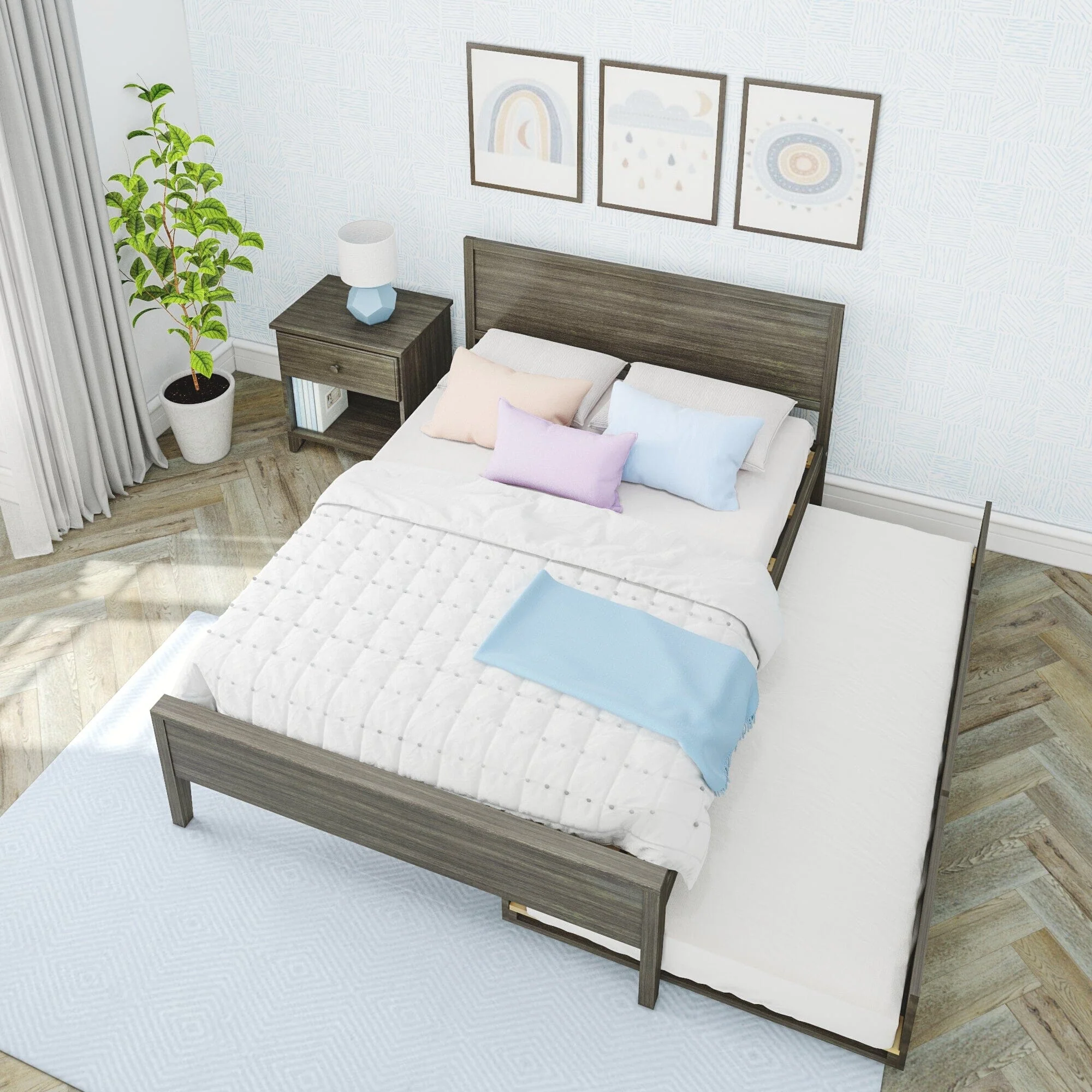 Full Panel Bed With Trundle - Image 17