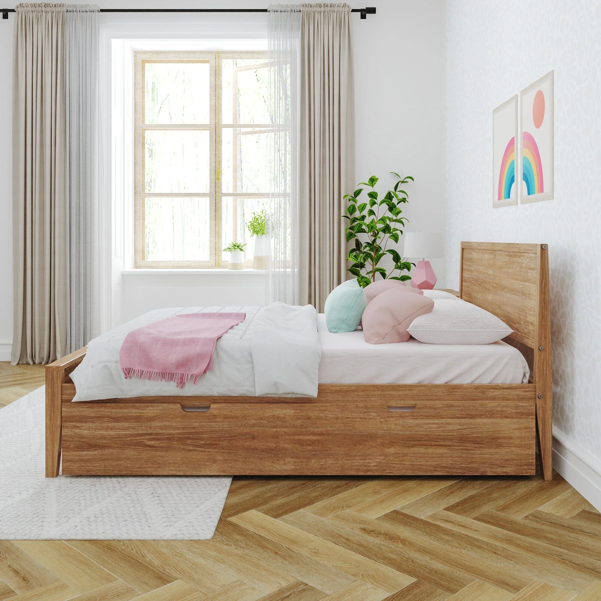 Full Panel Bed With Trundle - Image 6
