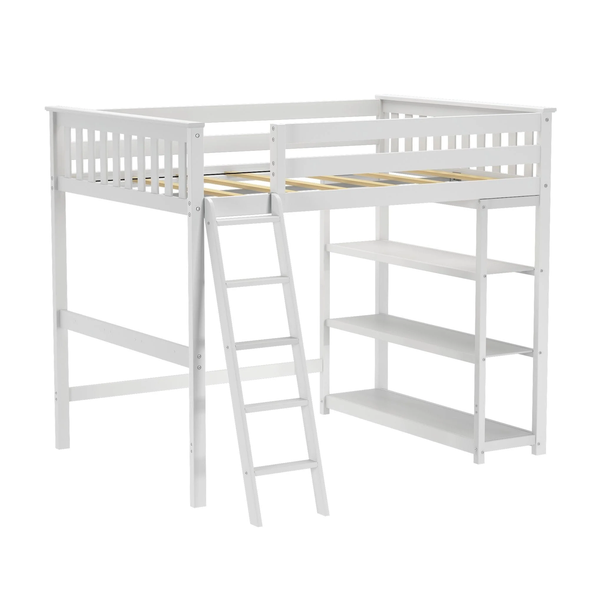 Full Loft Bed With Bookcase - Image 9