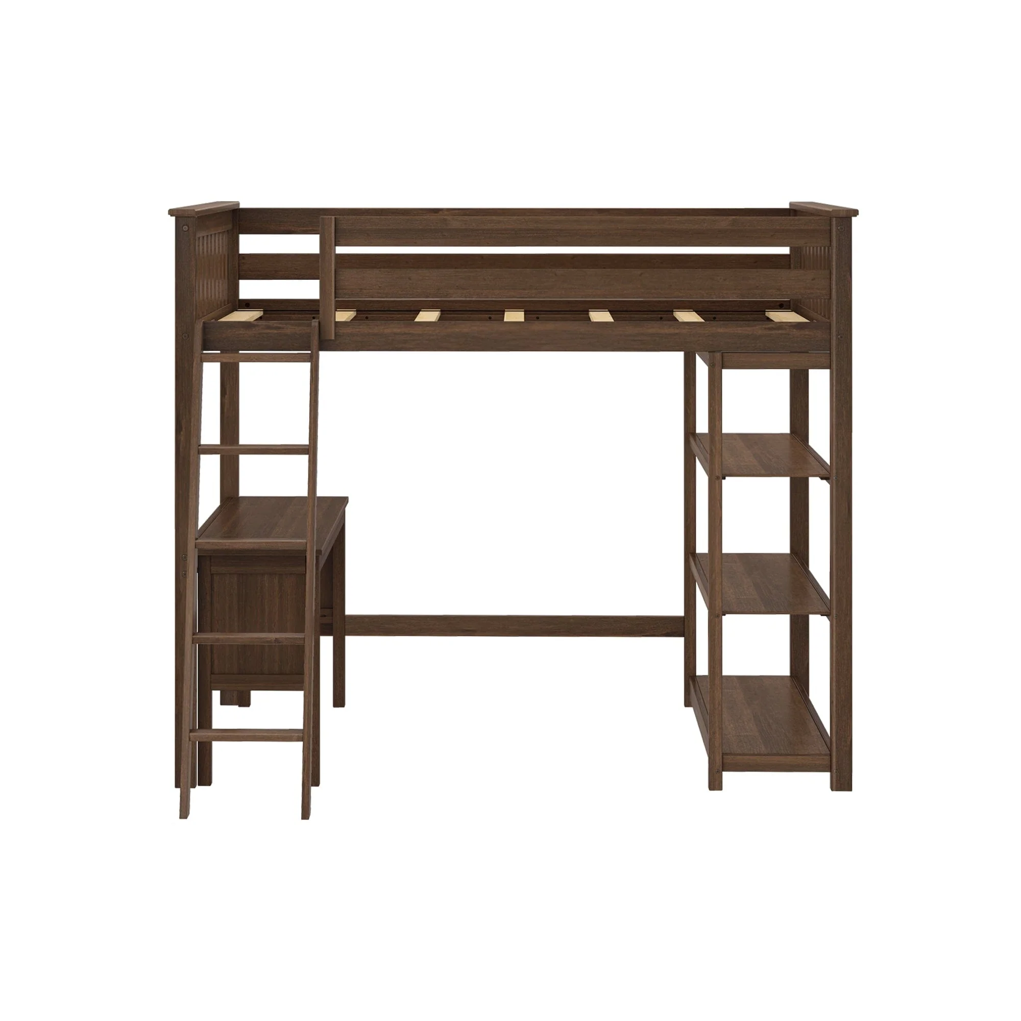 Full Loft Bed With Bookcase & Desk - Image 15