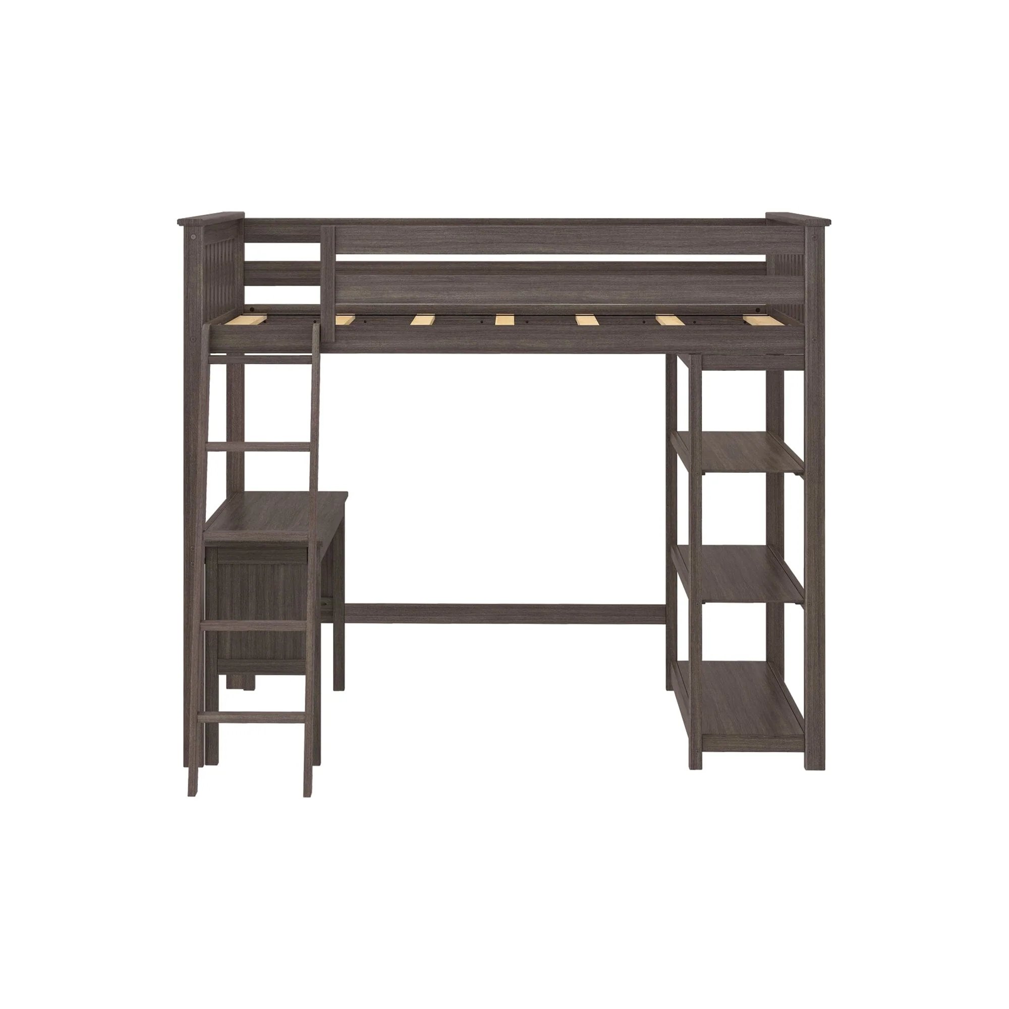 Full Loft Bed With Bookcase & Desk - Image 16