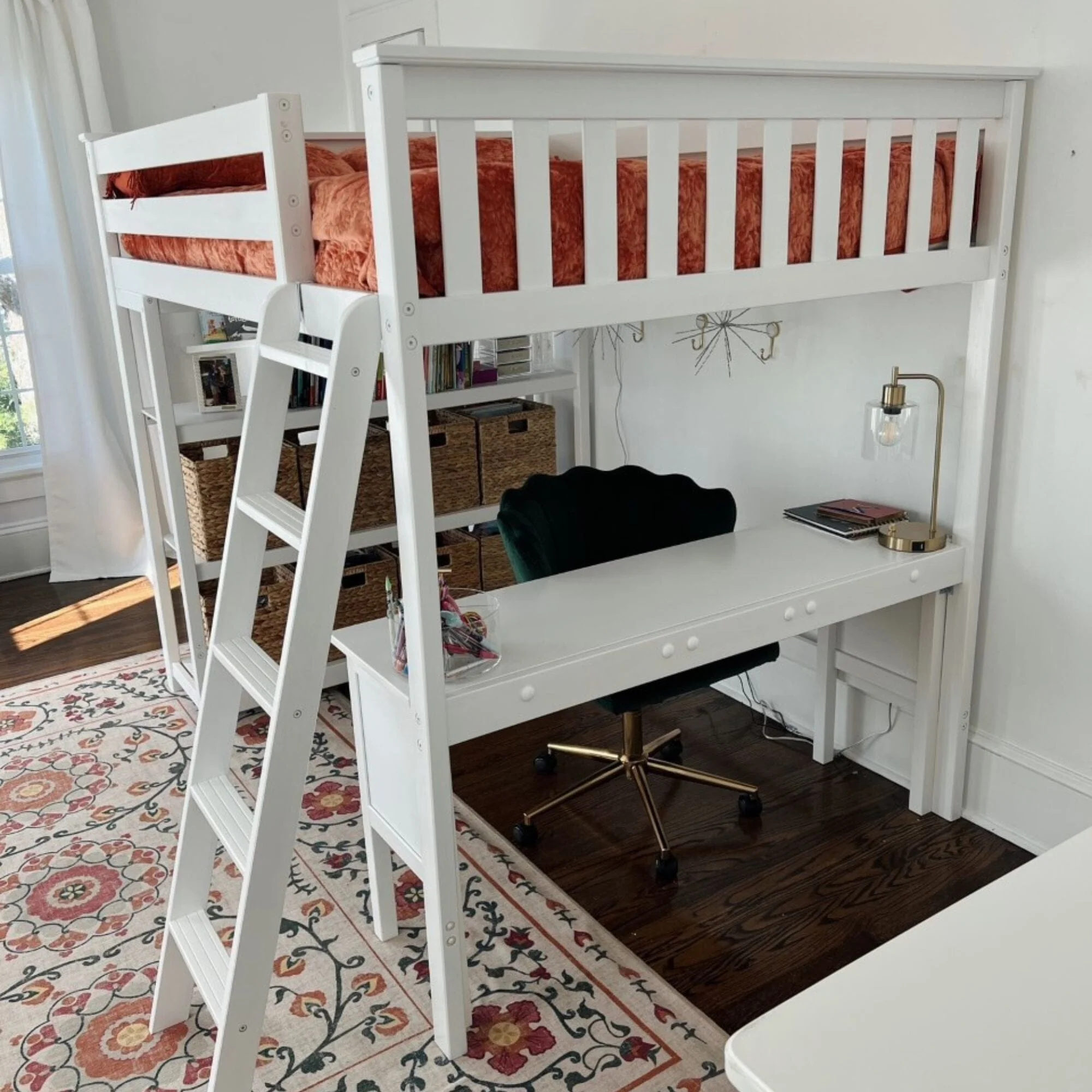 Full Loft Bed With Bookcase & Desk - Image 17