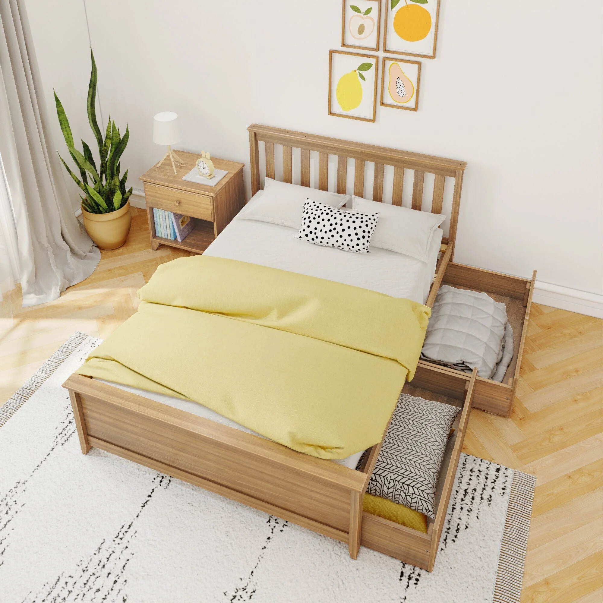 Full Slatted Bed With Storage Drawers - Image 34