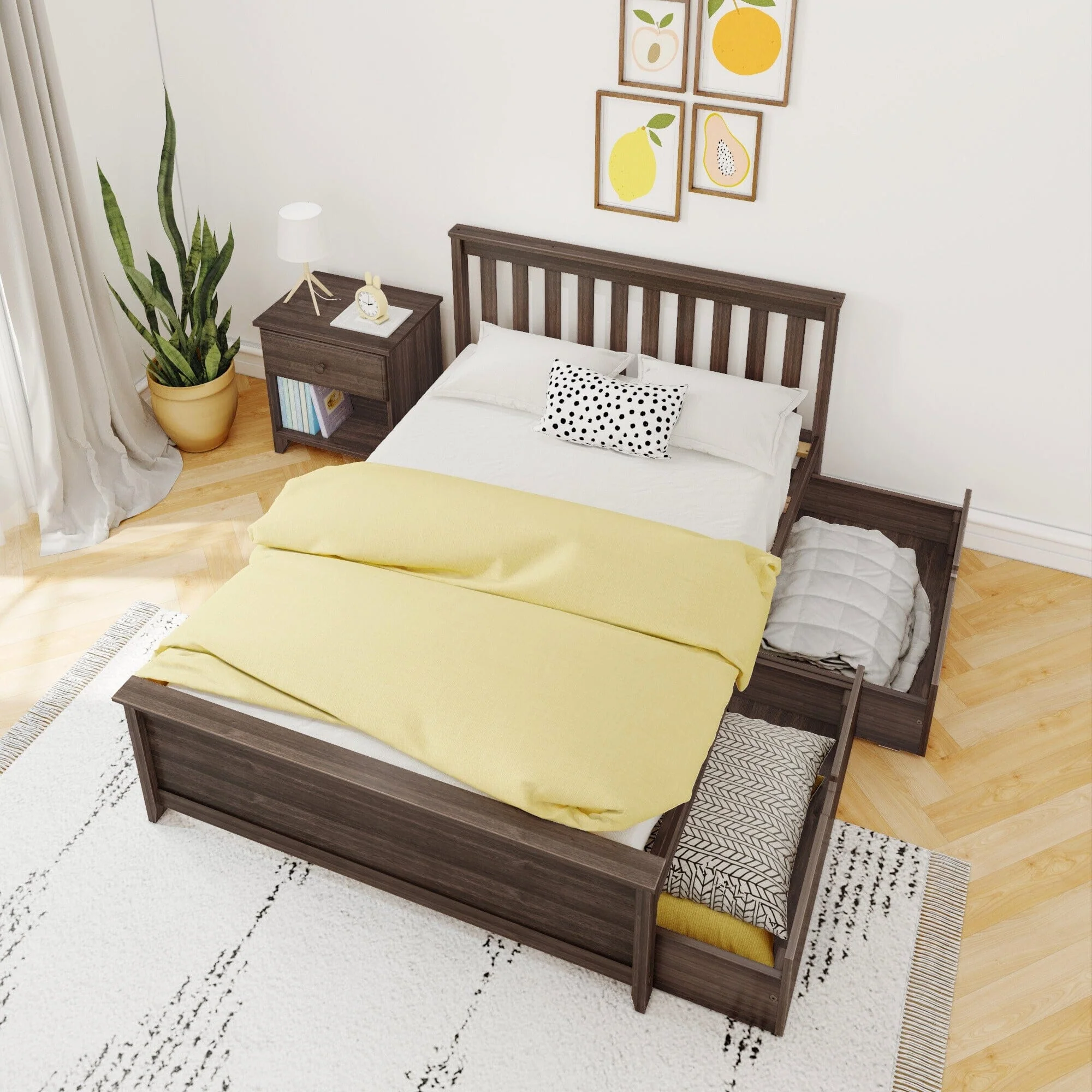 Full Slatted Bed With Storage Drawers - Image 35
