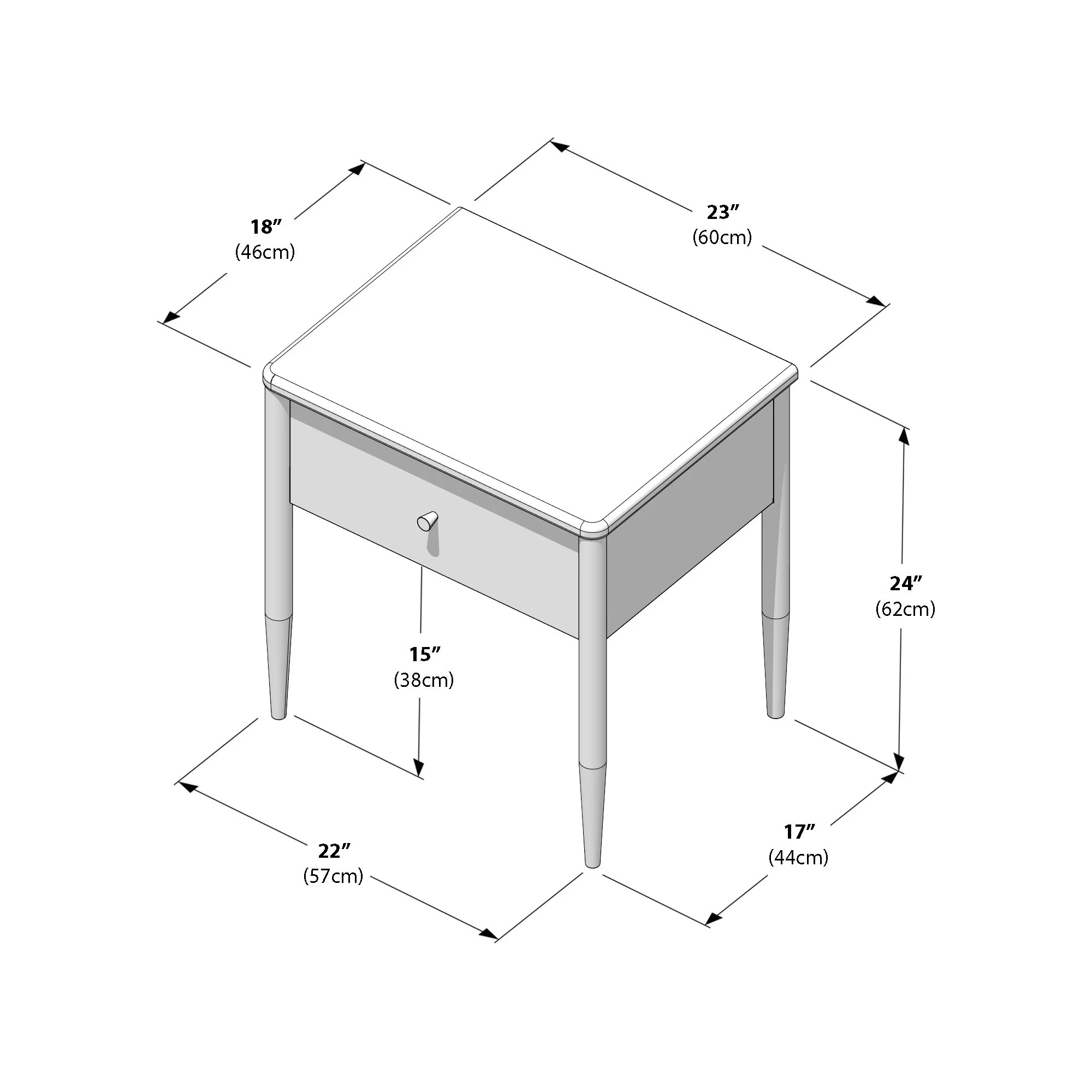 Hudson 1-Drawer Nightstand - Image 27