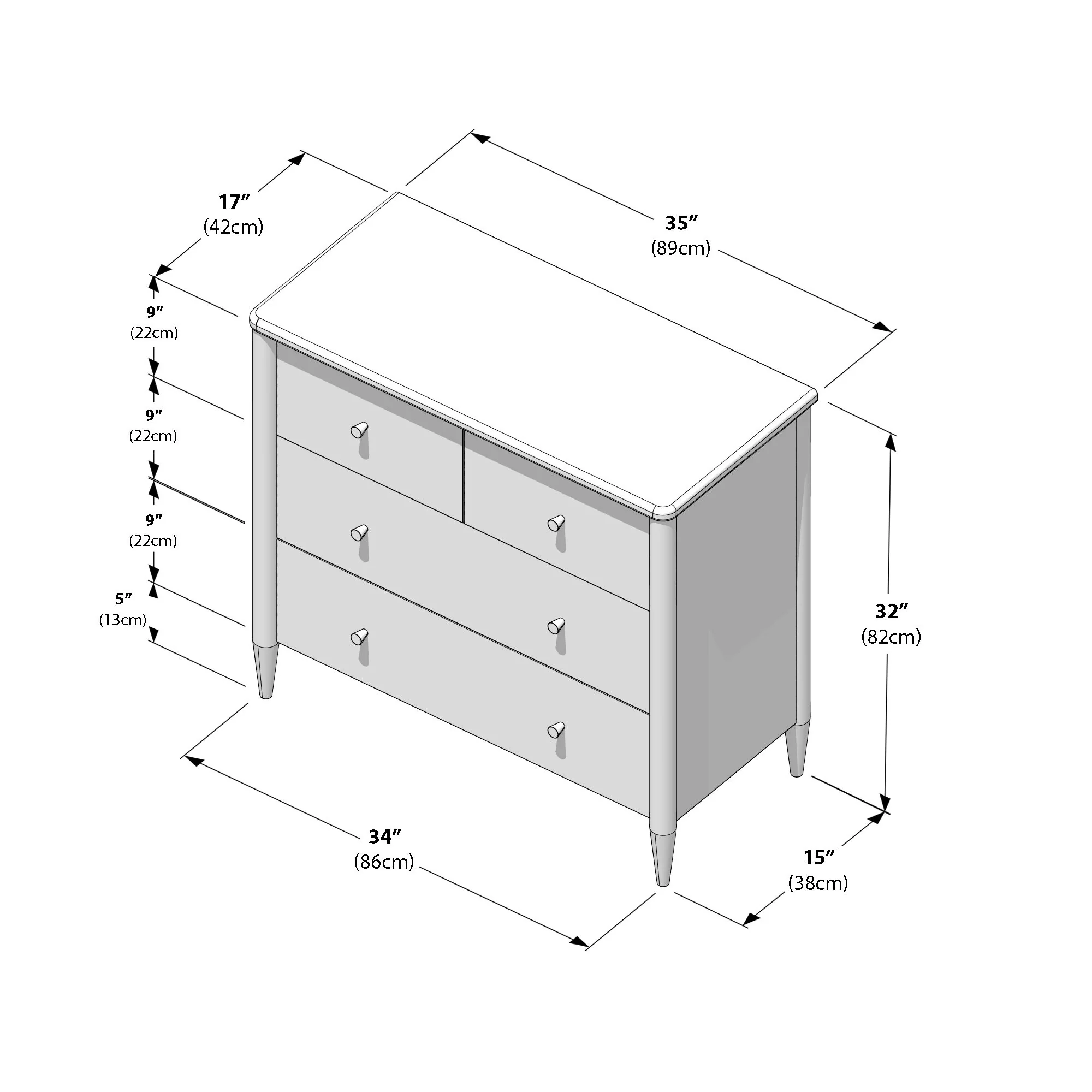 Hudson 4-Drawer Dresser - Image 25
