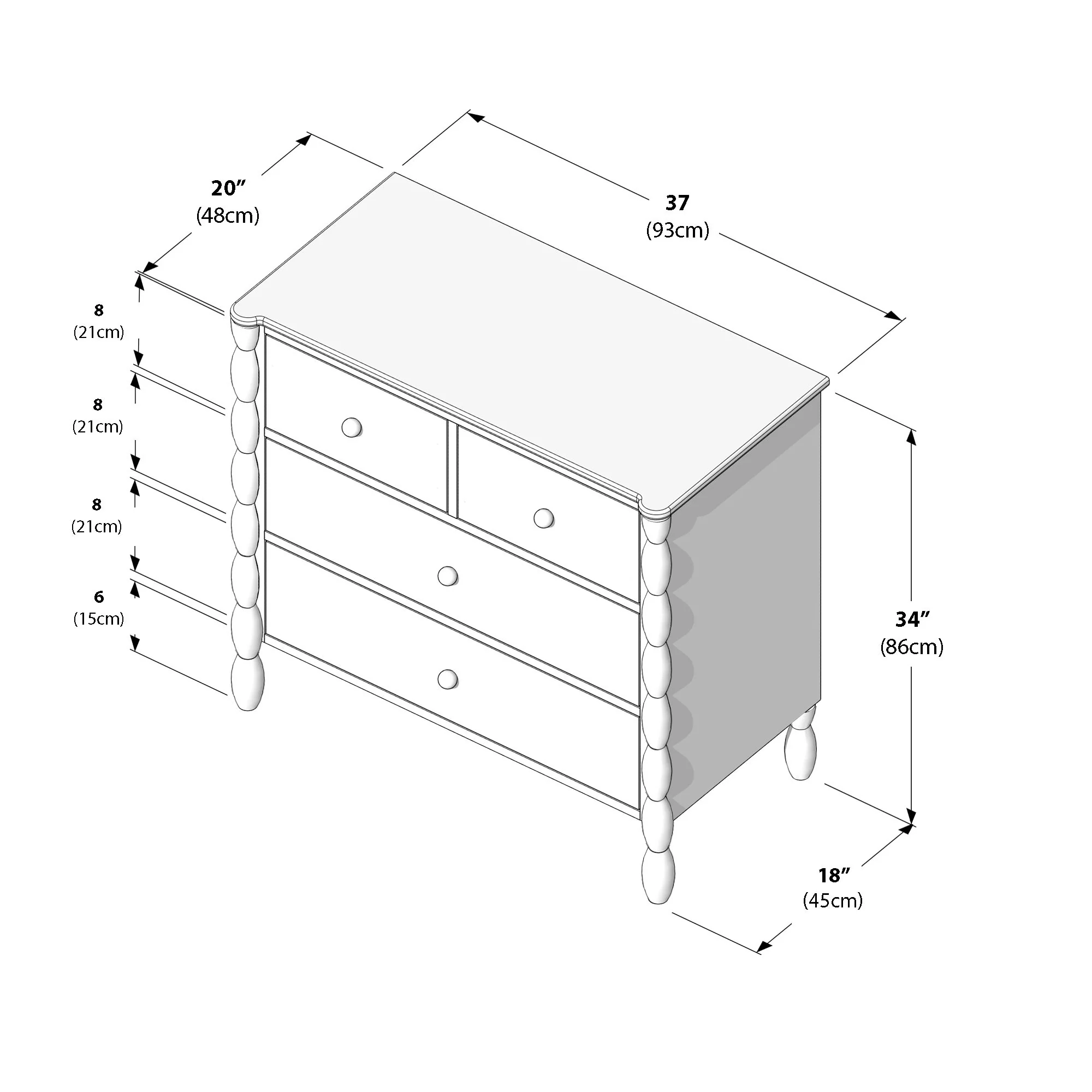 Jenny 4-Drawer Dresser - Image 31
