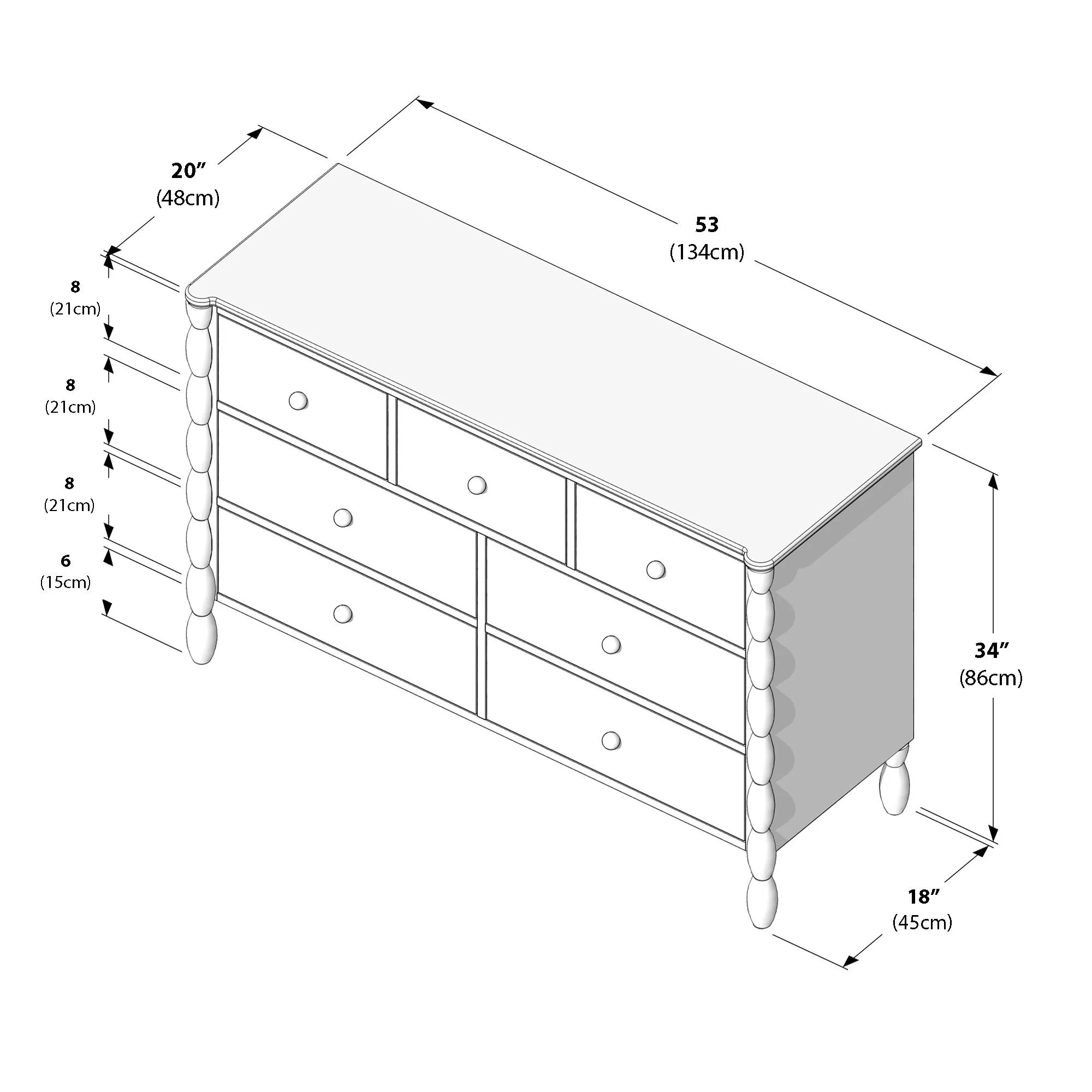 Jenny 7-Drawer Dresser - Image 30