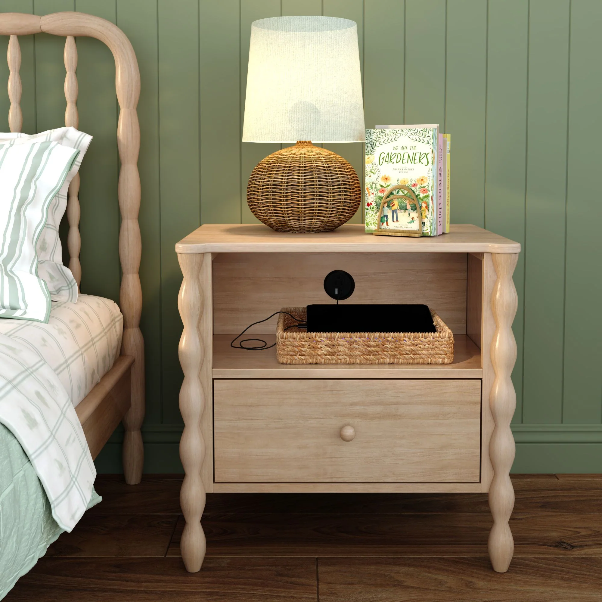 Jenny Nightstand With Charging Station - Image 6