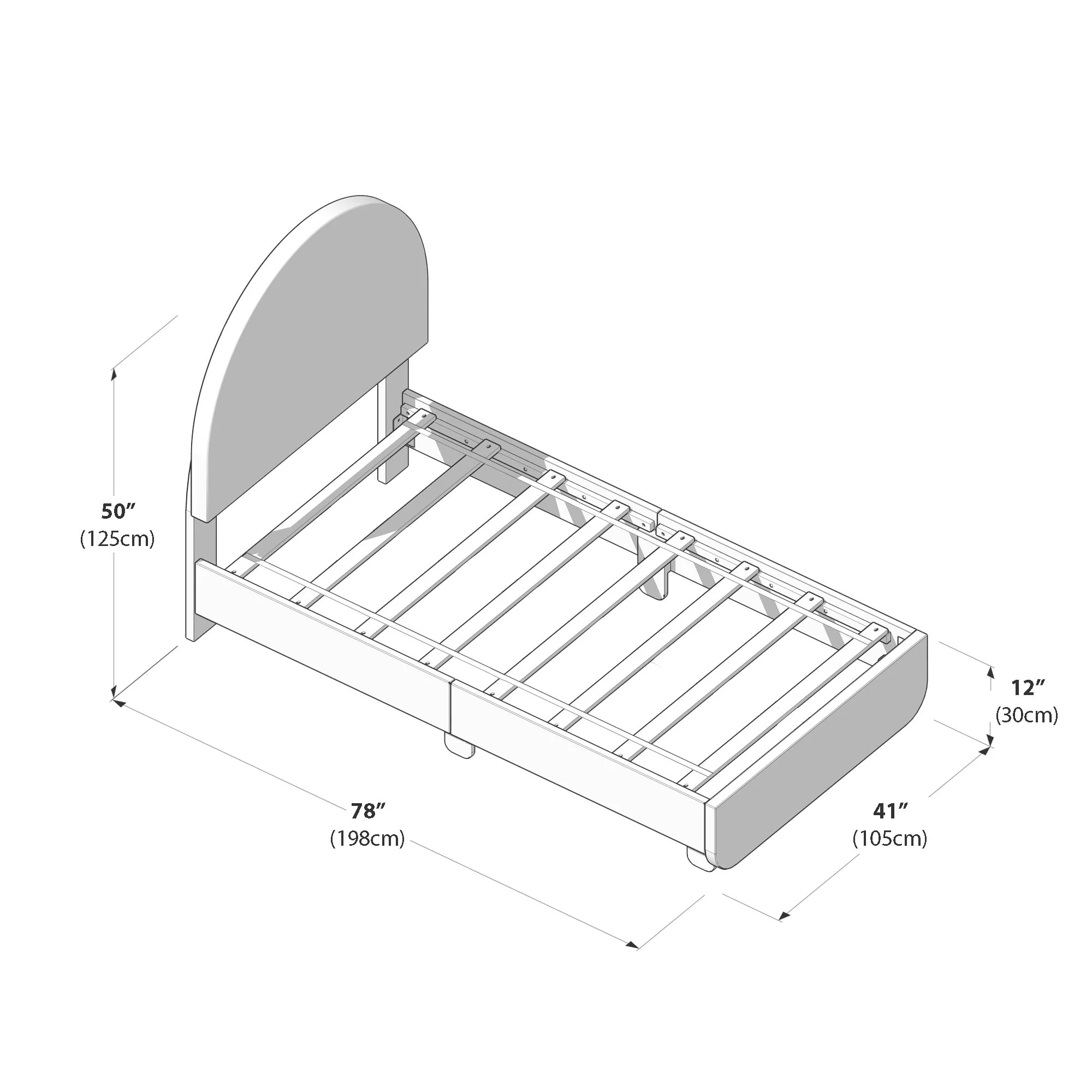 Kenzie Upholstered Twin Bed - Image 35
