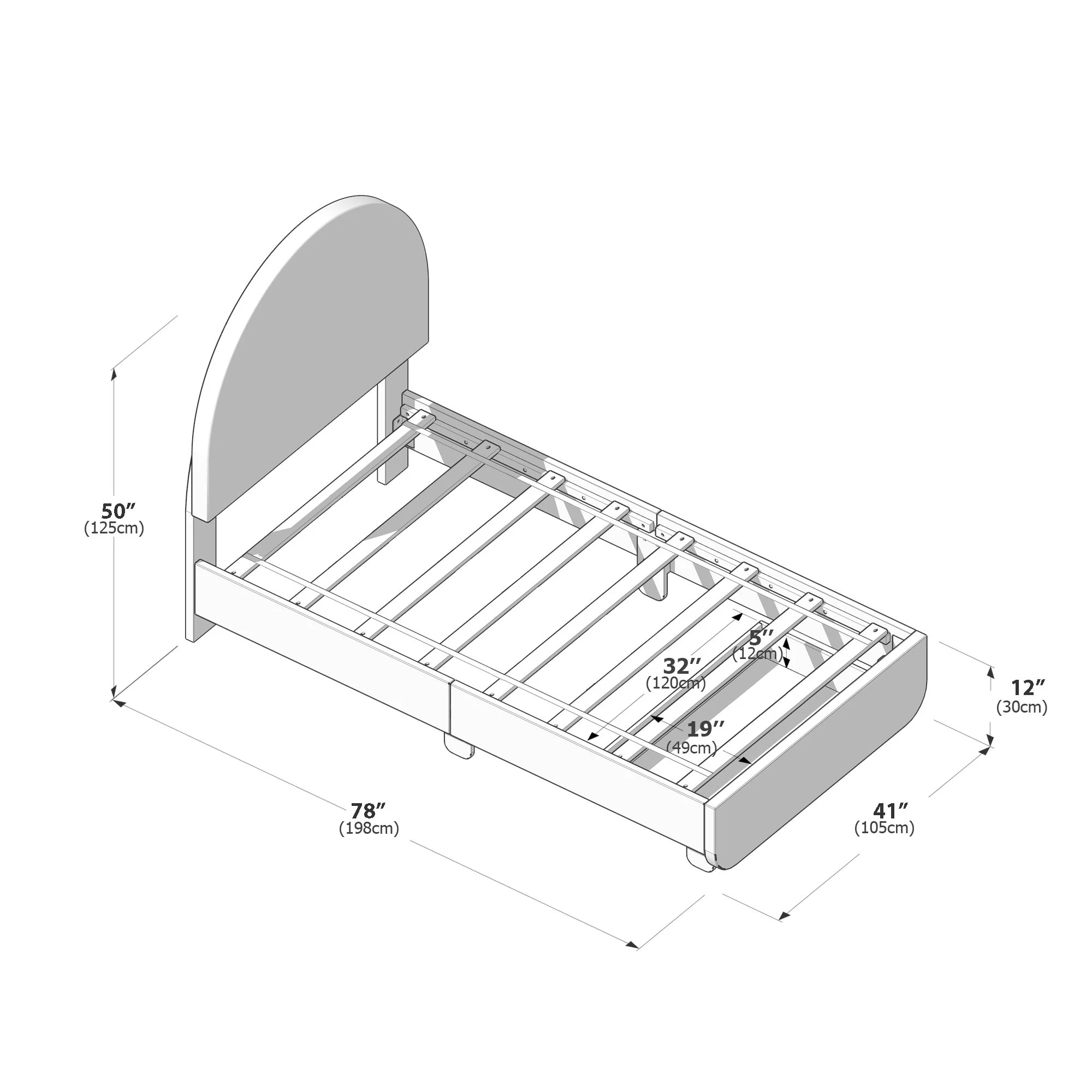 Kenzie Upholstered Twin Bed - Image 37