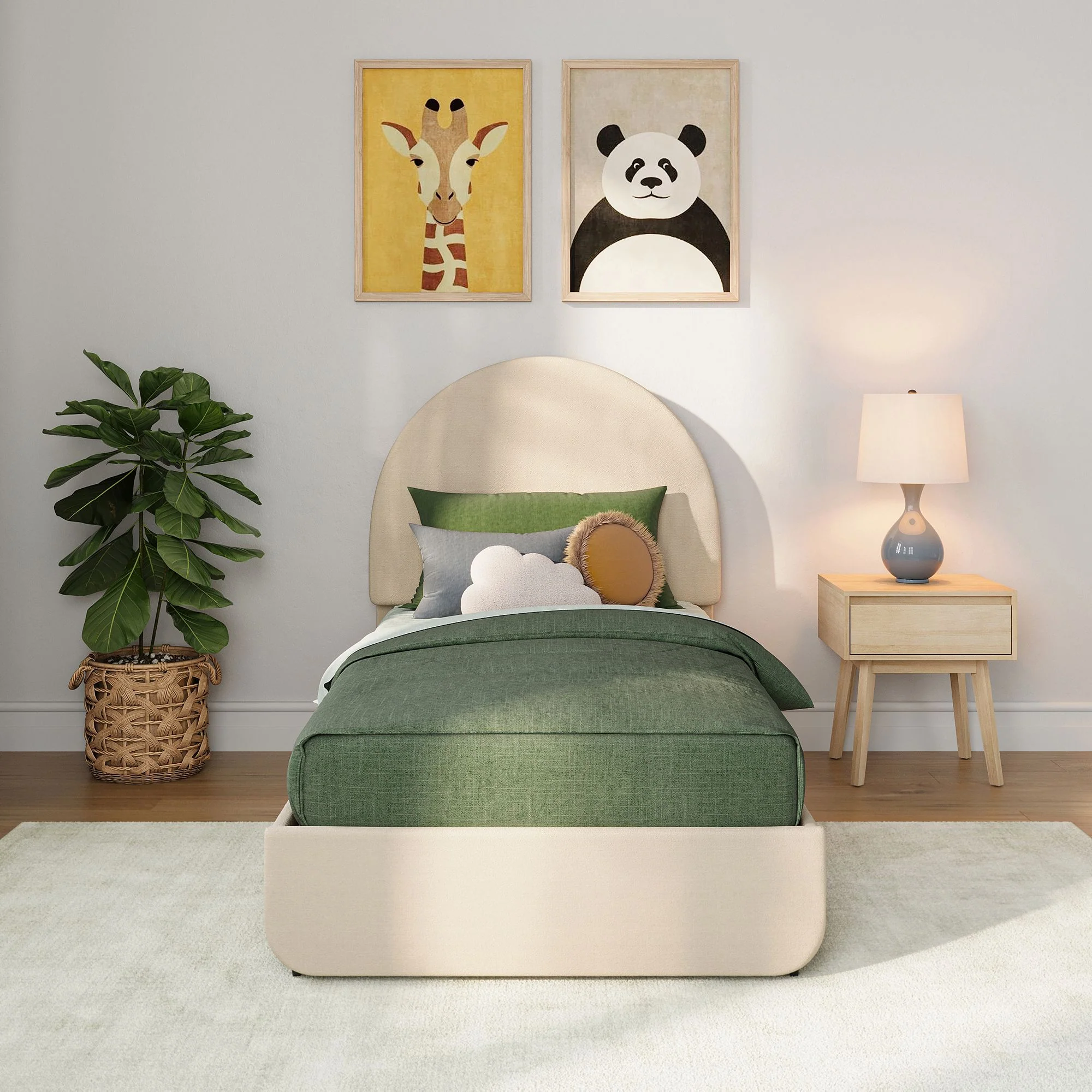 Kenzie Upholstered Twin Bed - Image 7