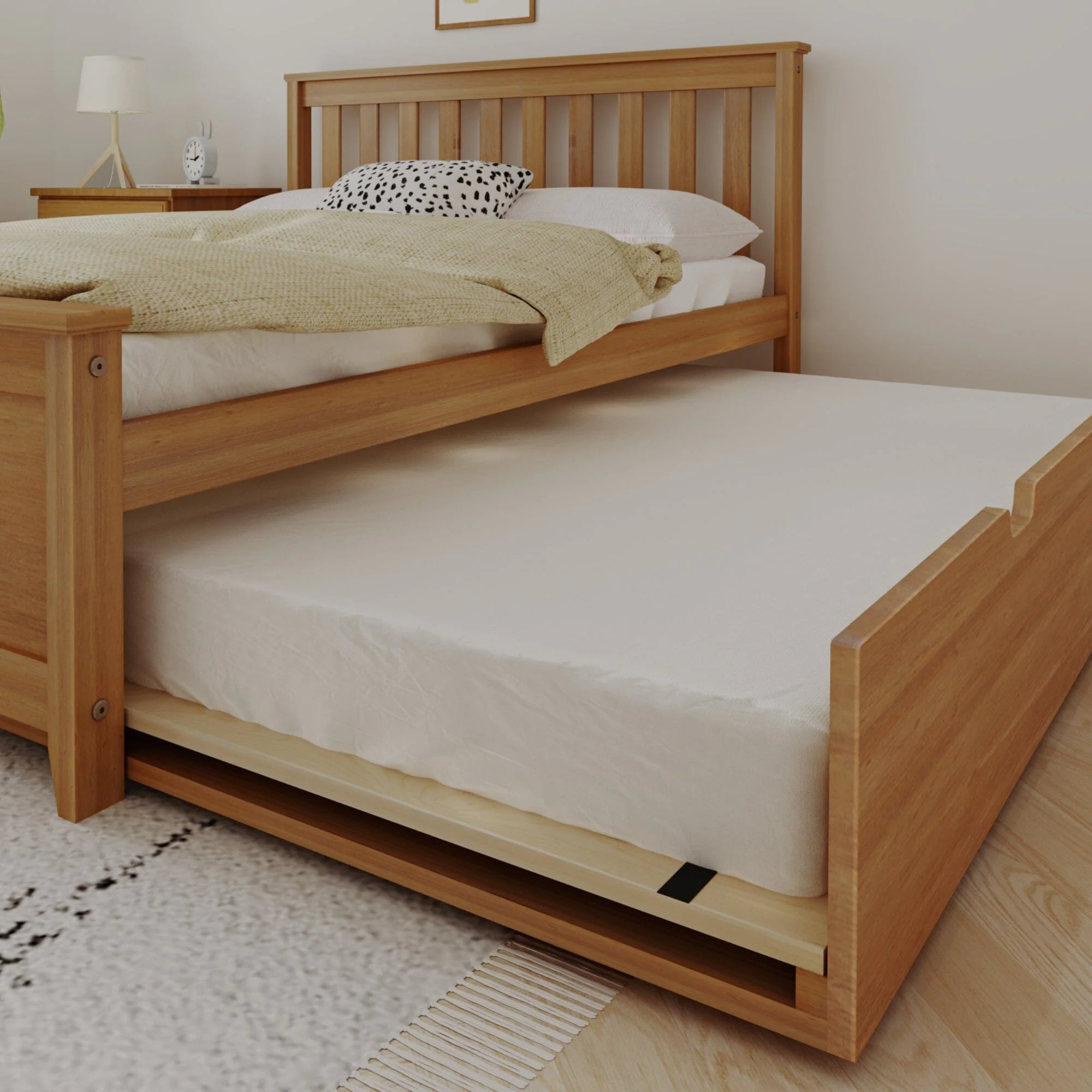 Full Slatted Bed With Trundle - Image 12