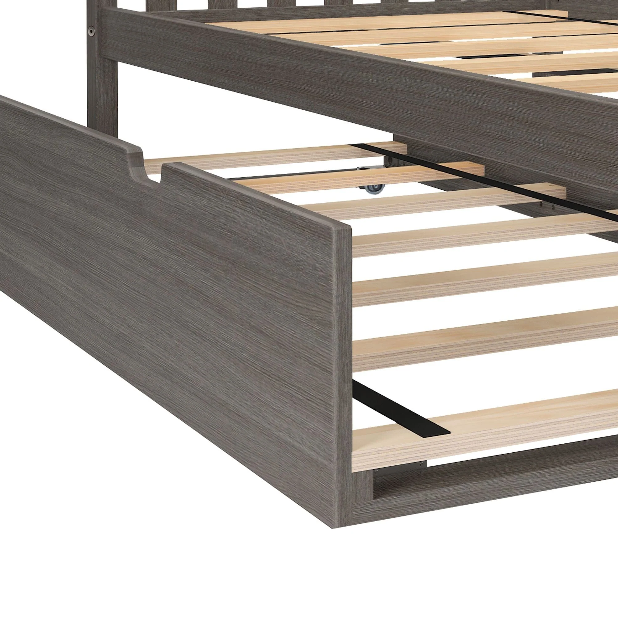 Full Slatted Bed With Trundle - Image 34