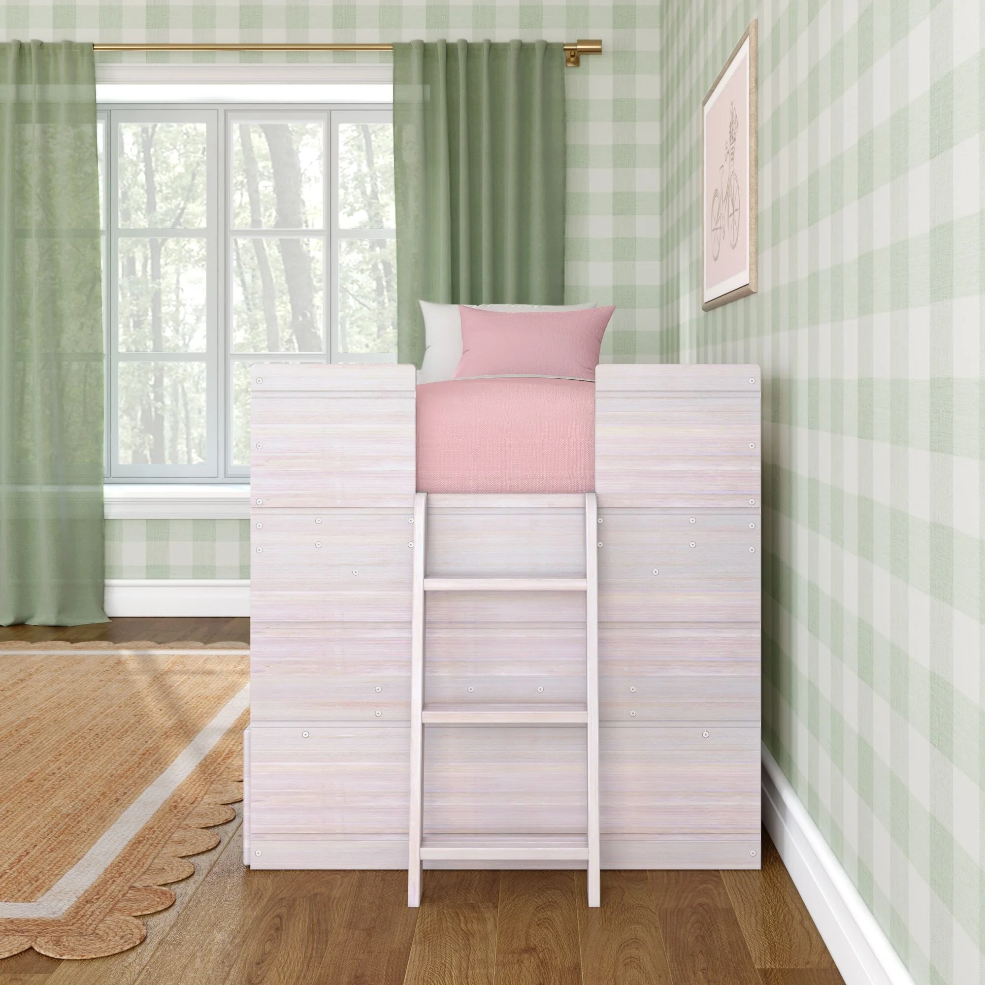 Modern Farmhouse Play & Store Low Loft Bed - Image 30