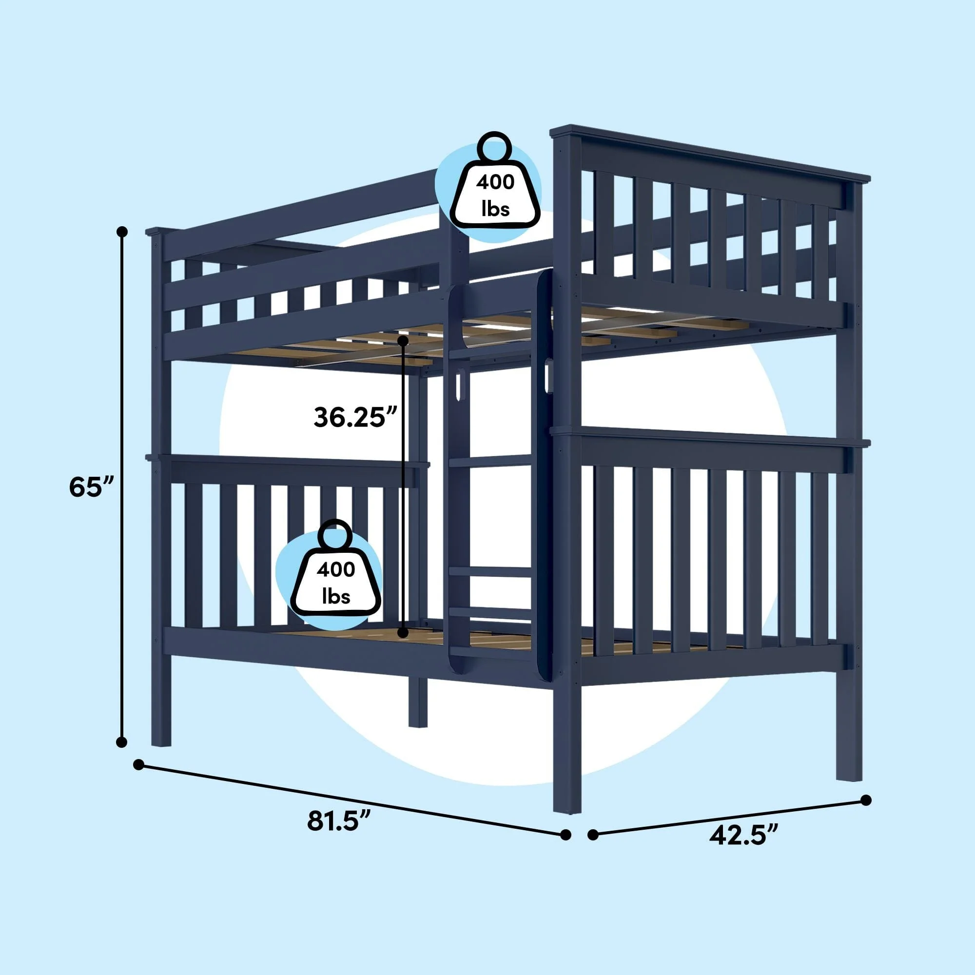 Twin Over Twin Bunk Bed - Image 28
