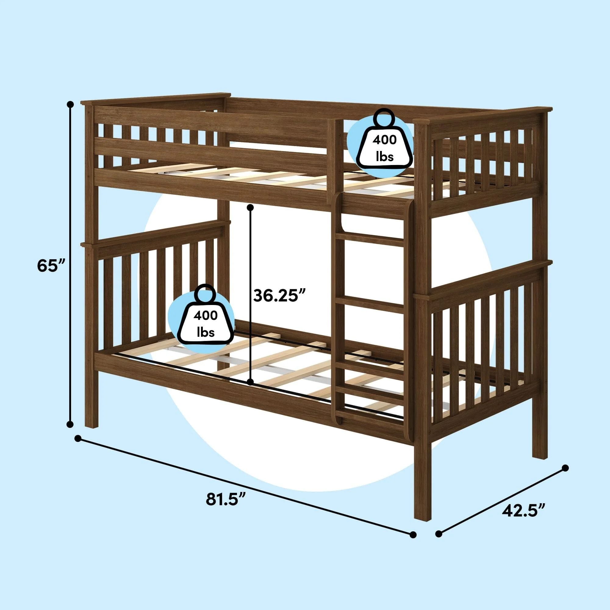 Twin Over Twin Bunk Bed - Image 36