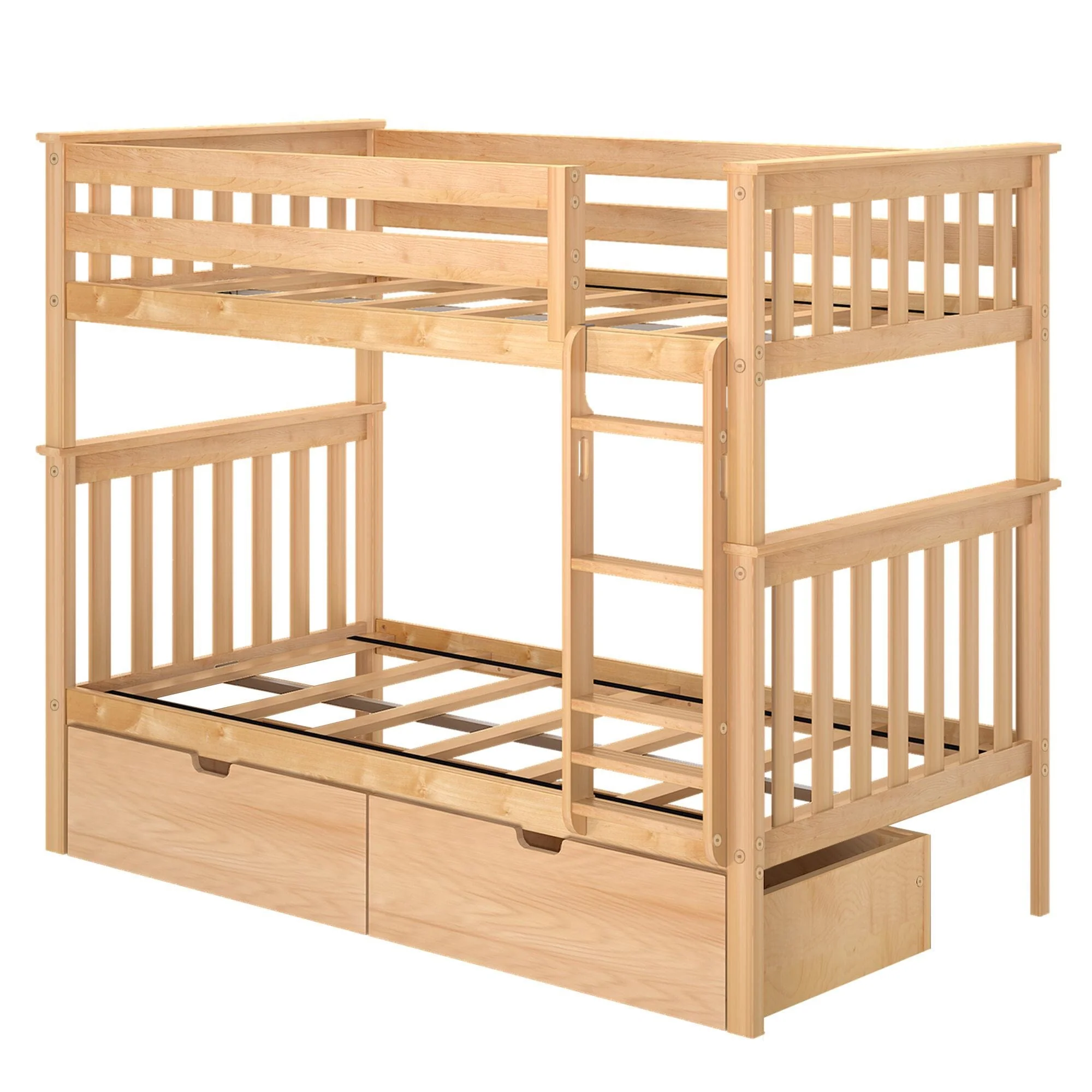 Twin Over Twin Bunk Bed With Storage Drawers - Image 10