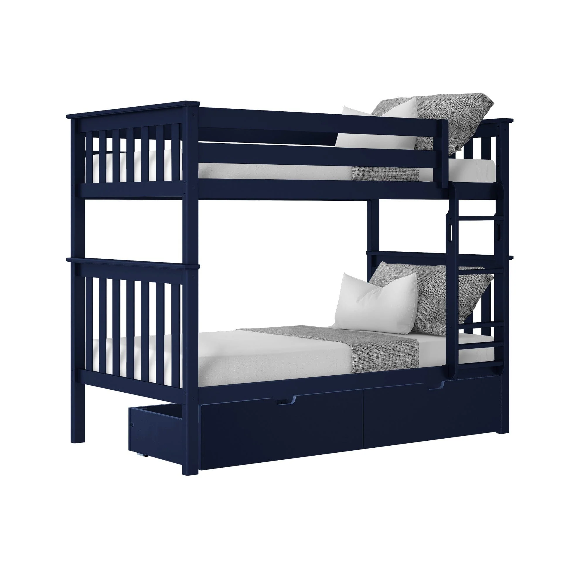 Twin Over Twin Bunk Bed With Storage Drawers - Image 9