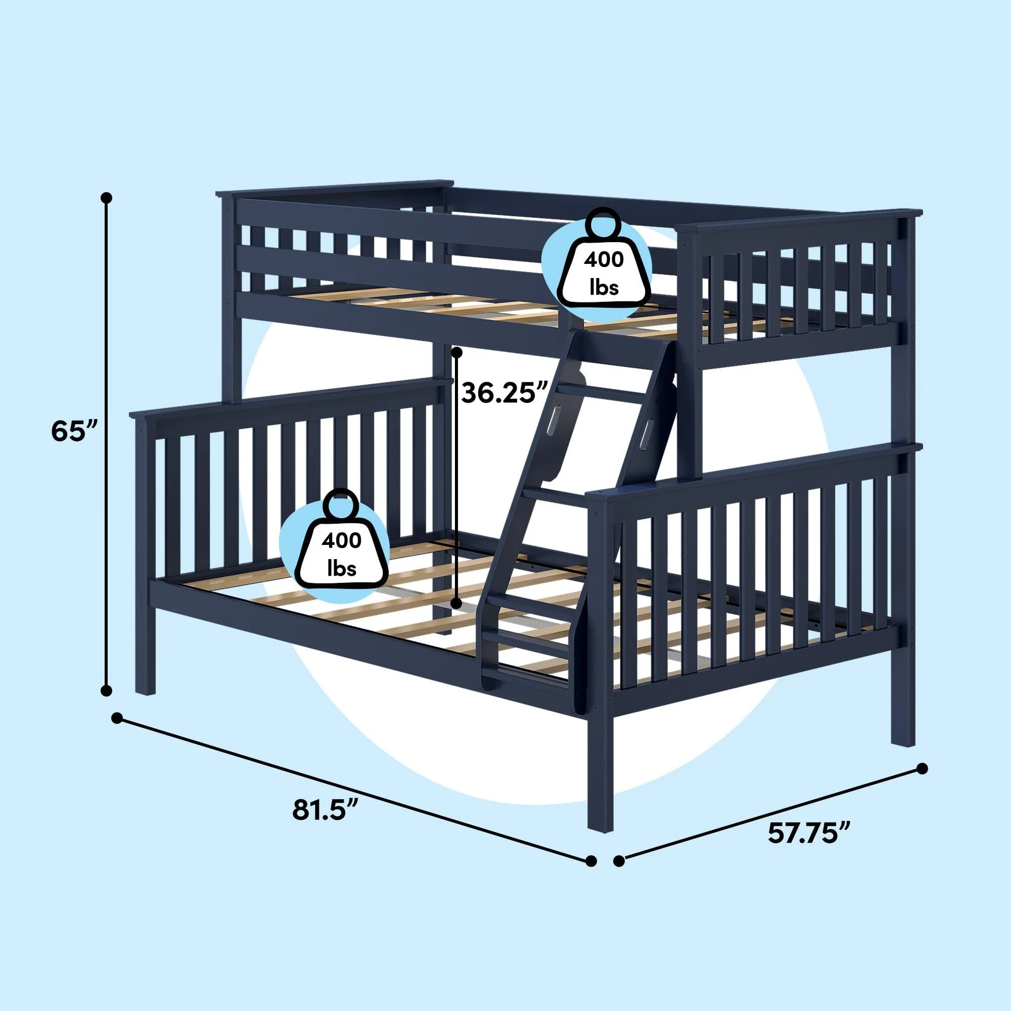 Twin Over Full Bunk Bed - Image 33