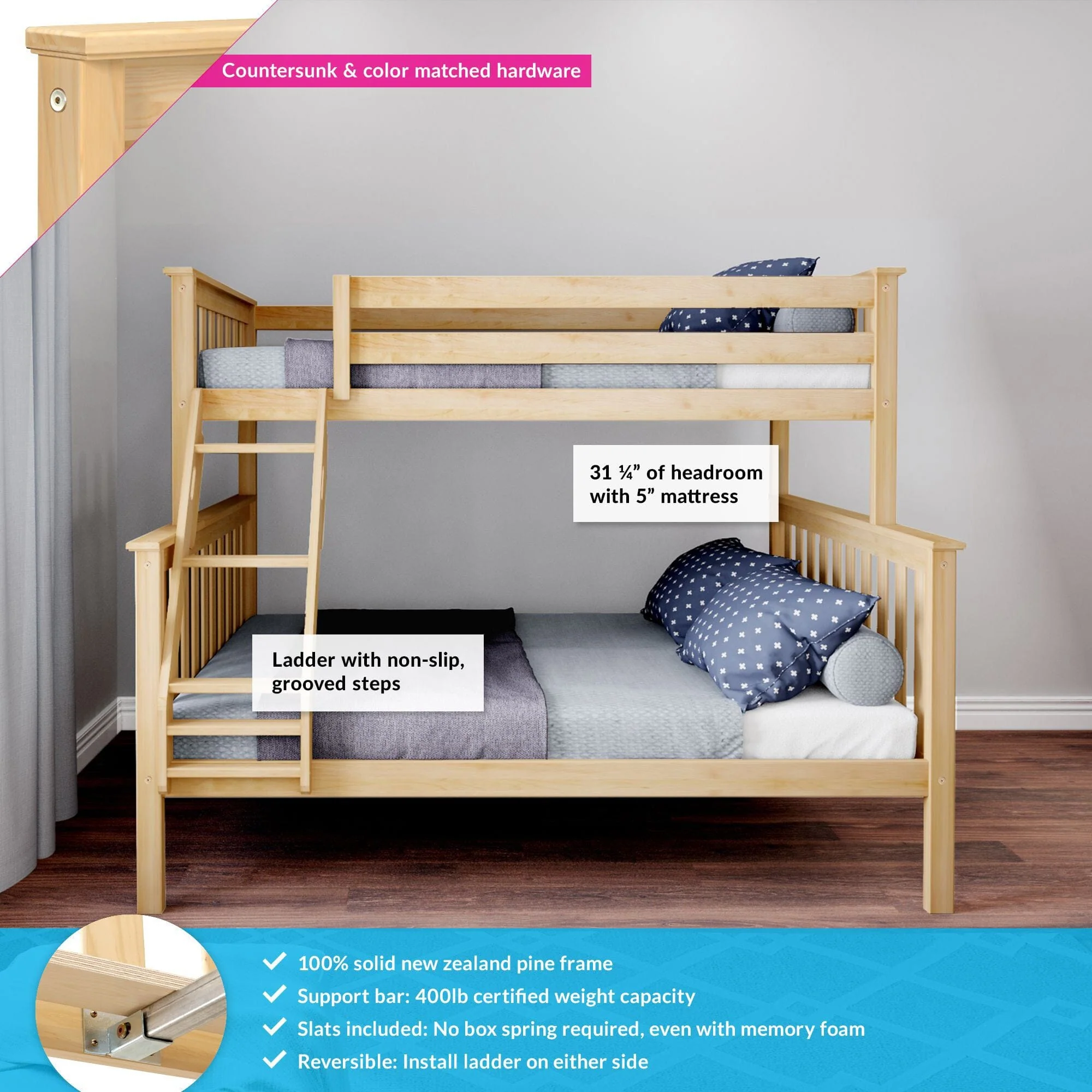 Twin Over Full Bunk Bed - Image 6