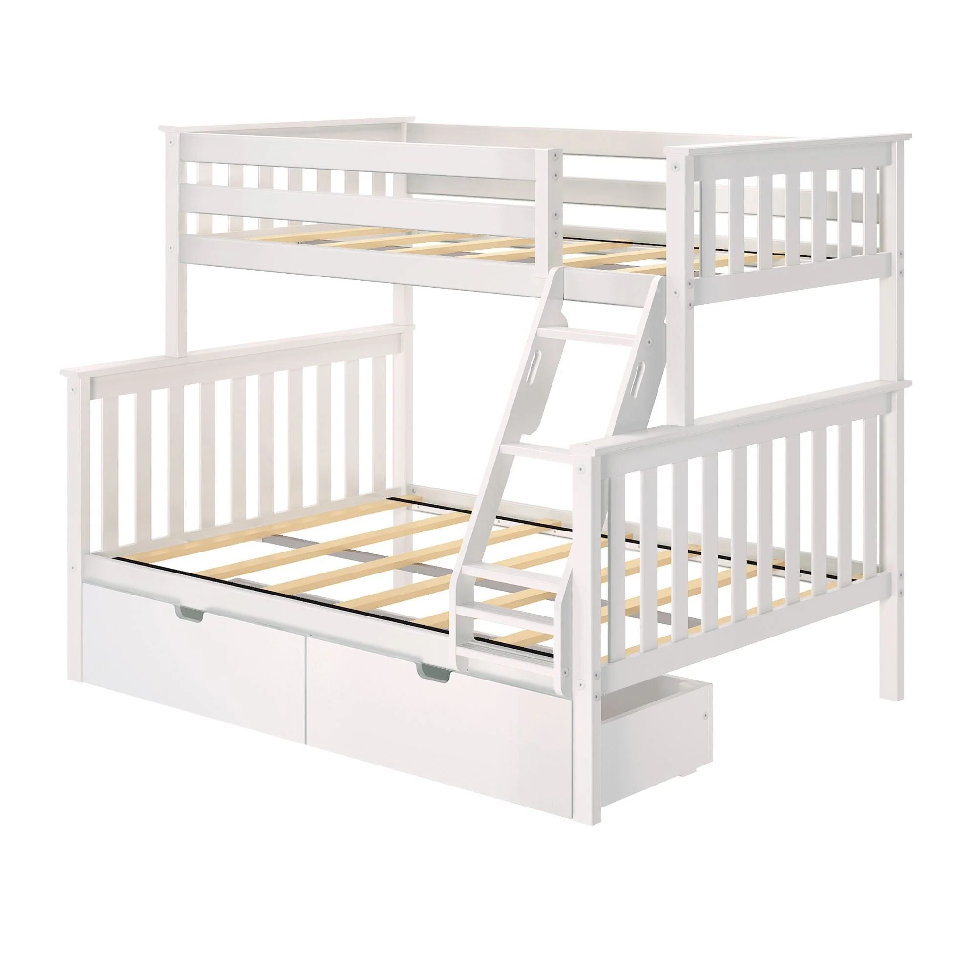 Twin Over Full Bunk Bed With Storage Drawers - Image 13