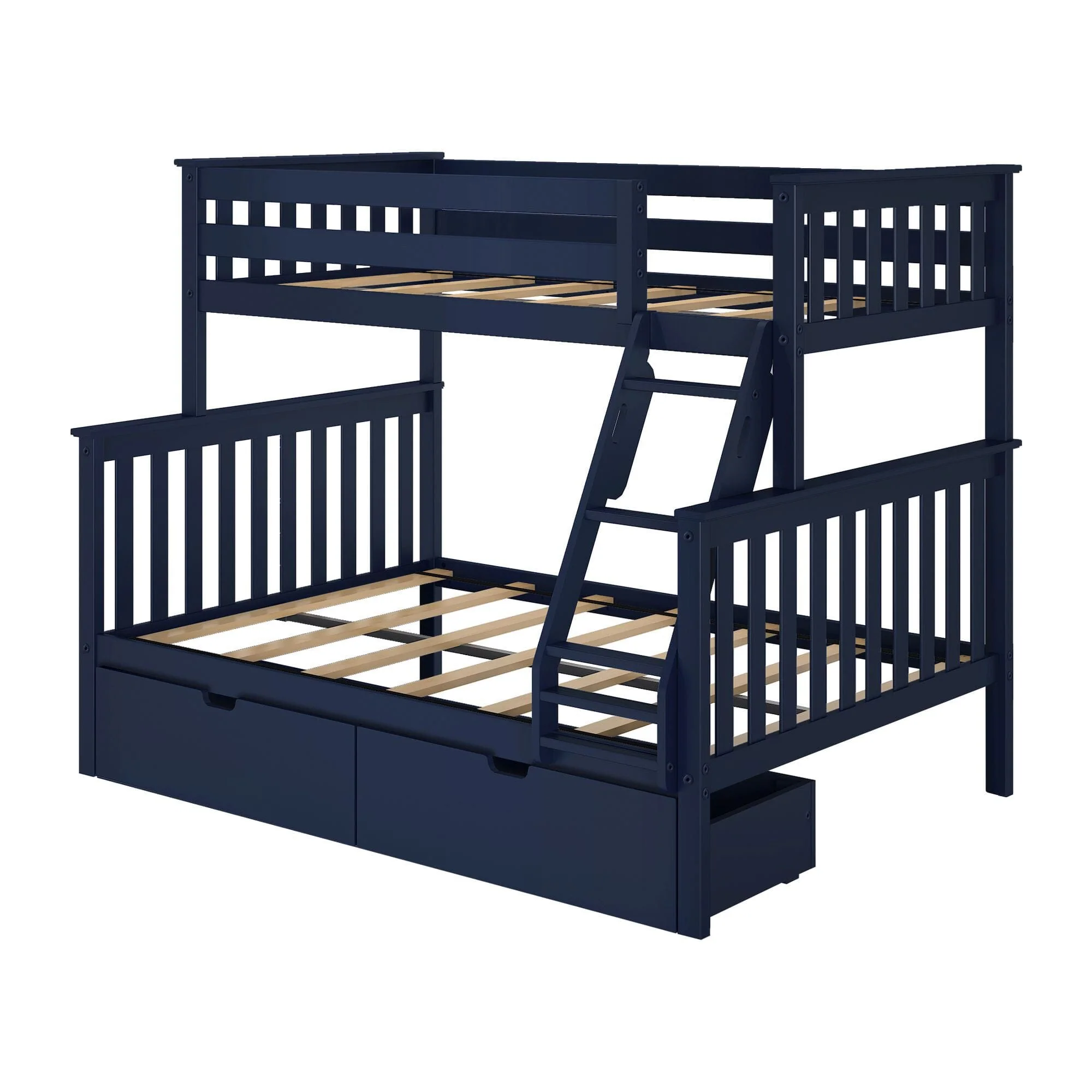 Twin Over Full Bunk Bed With Storage Drawers - Image 15