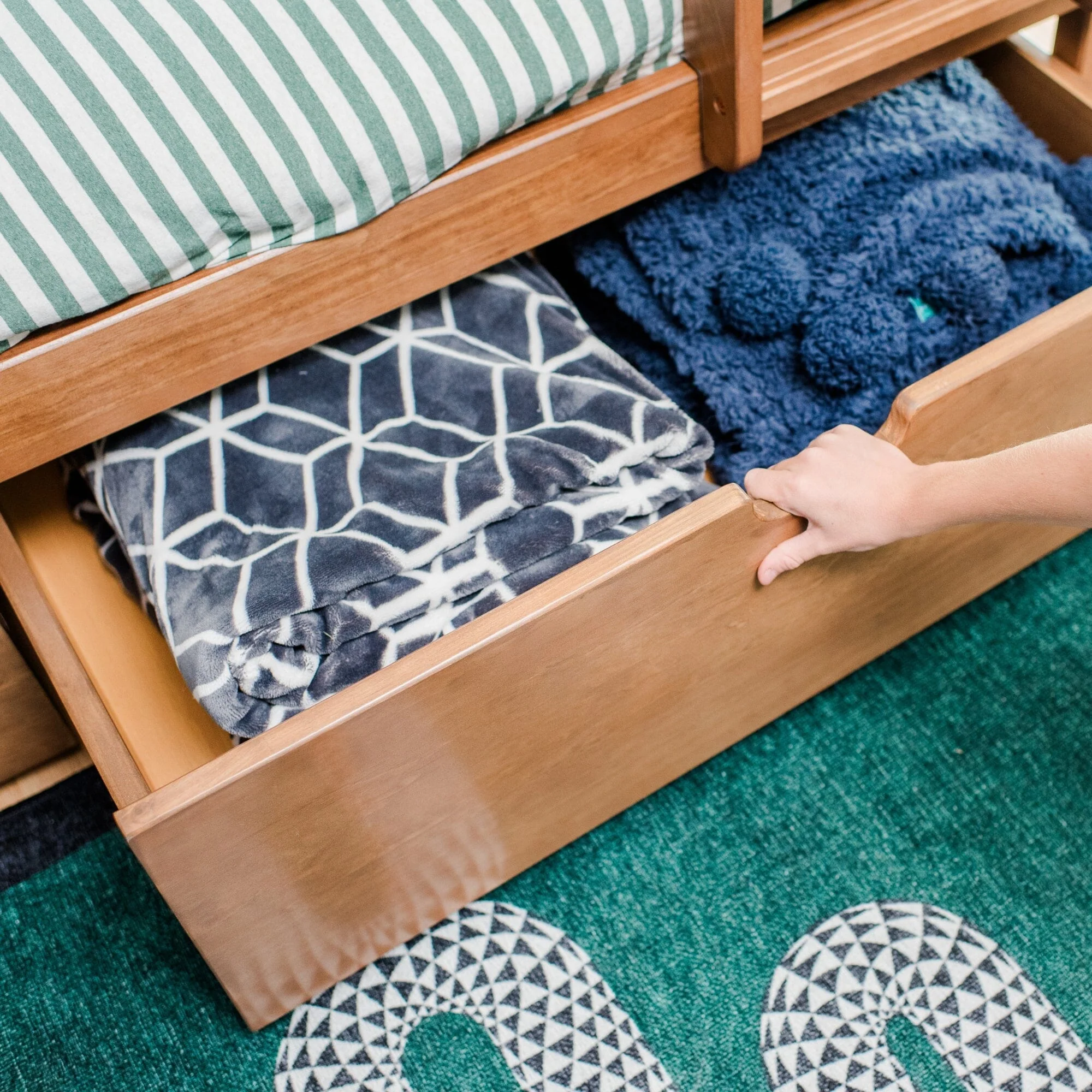 Twin Over Full Bunk Bed With Storage Drawers - Image 20
