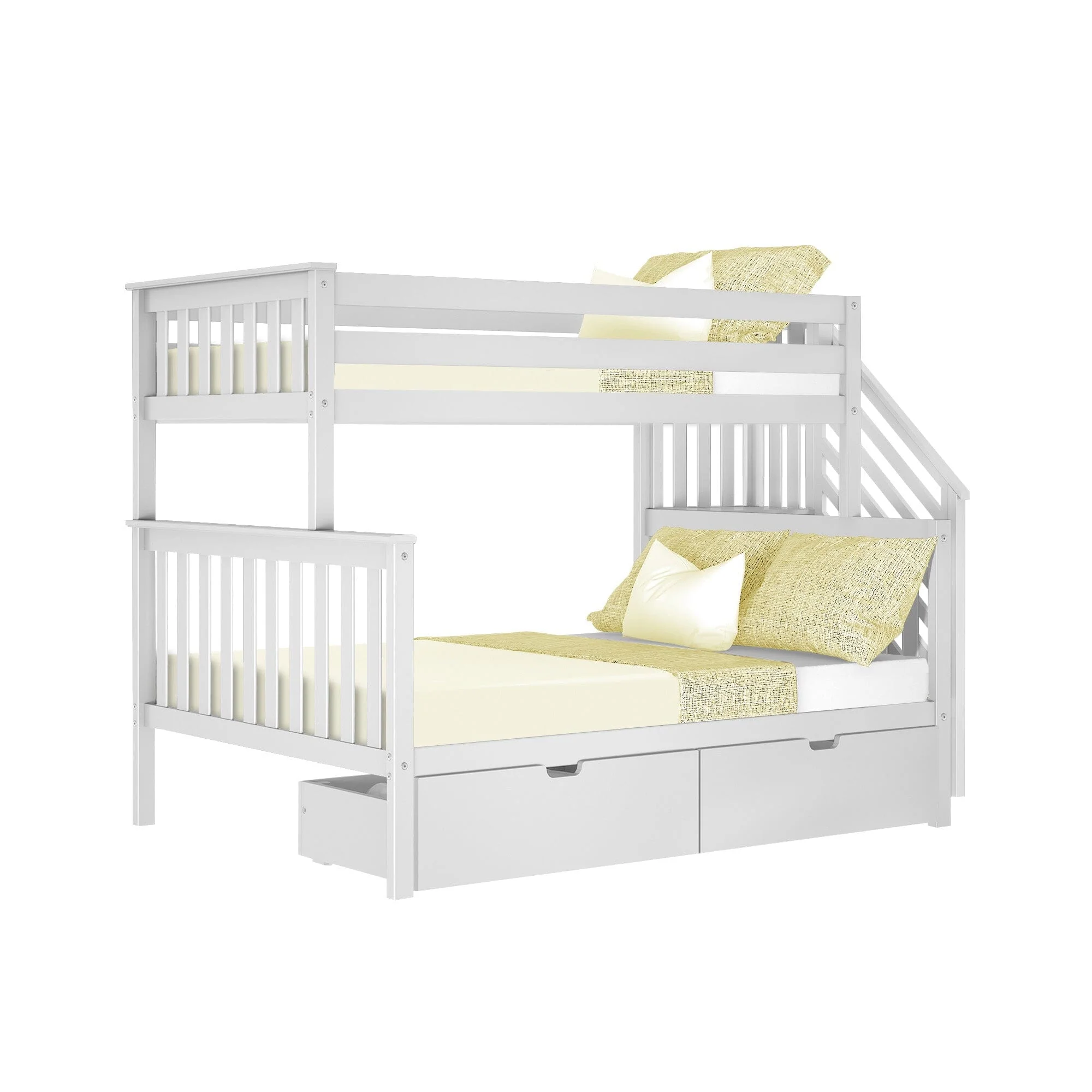 Twin Over Full Bunk Bed With Stairs & Storage Drawers - Image 10