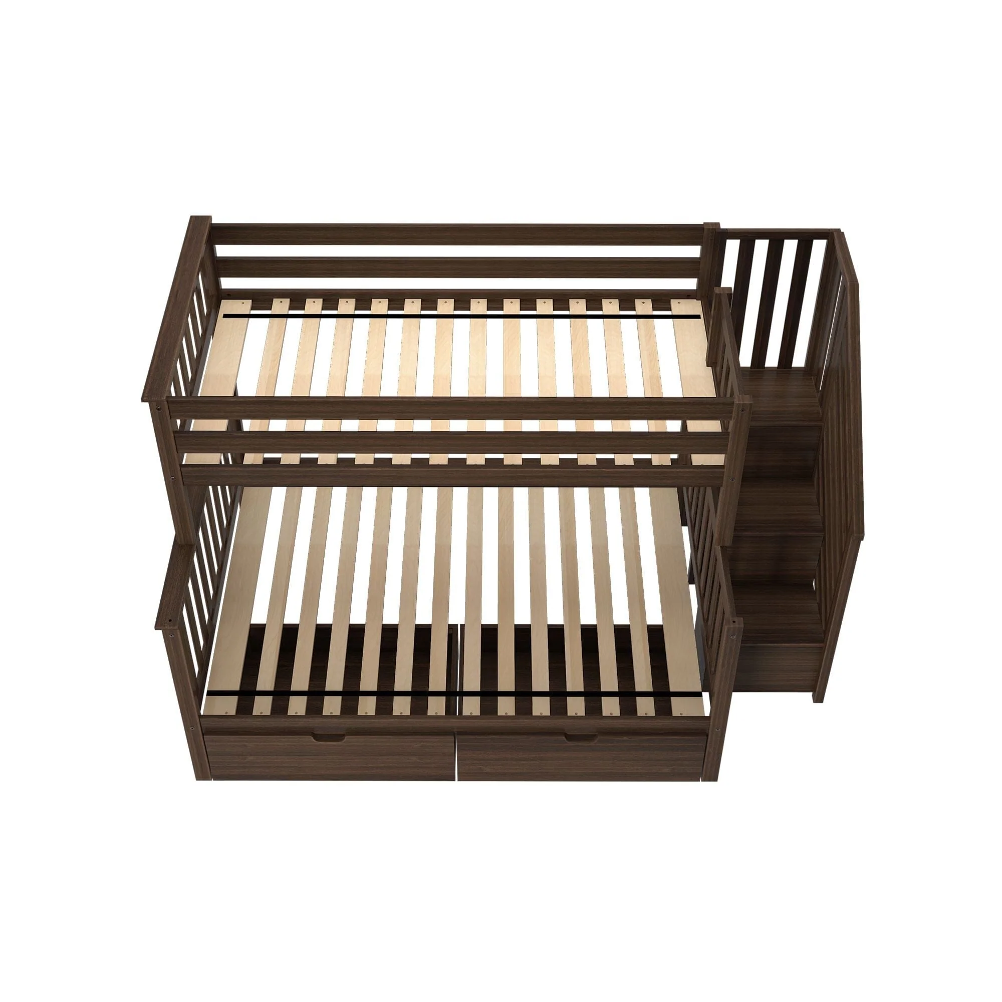 Twin Over Full Bunk Bed With Stairs & Storage Drawers - Image 12