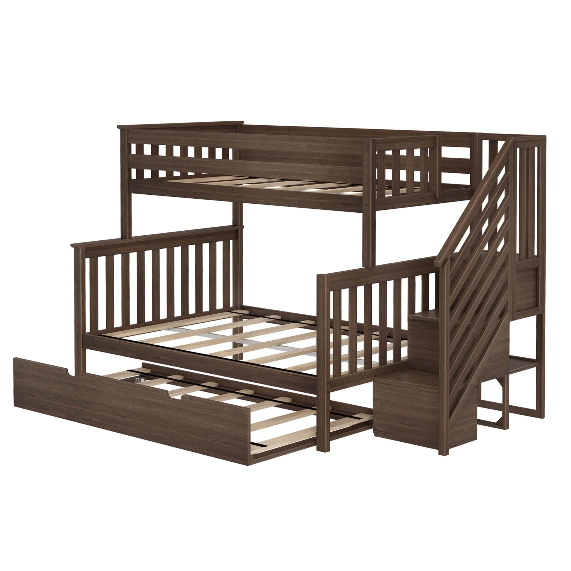 Twin Over Full Bunk Bed With Stairs & Trundle - Image 12